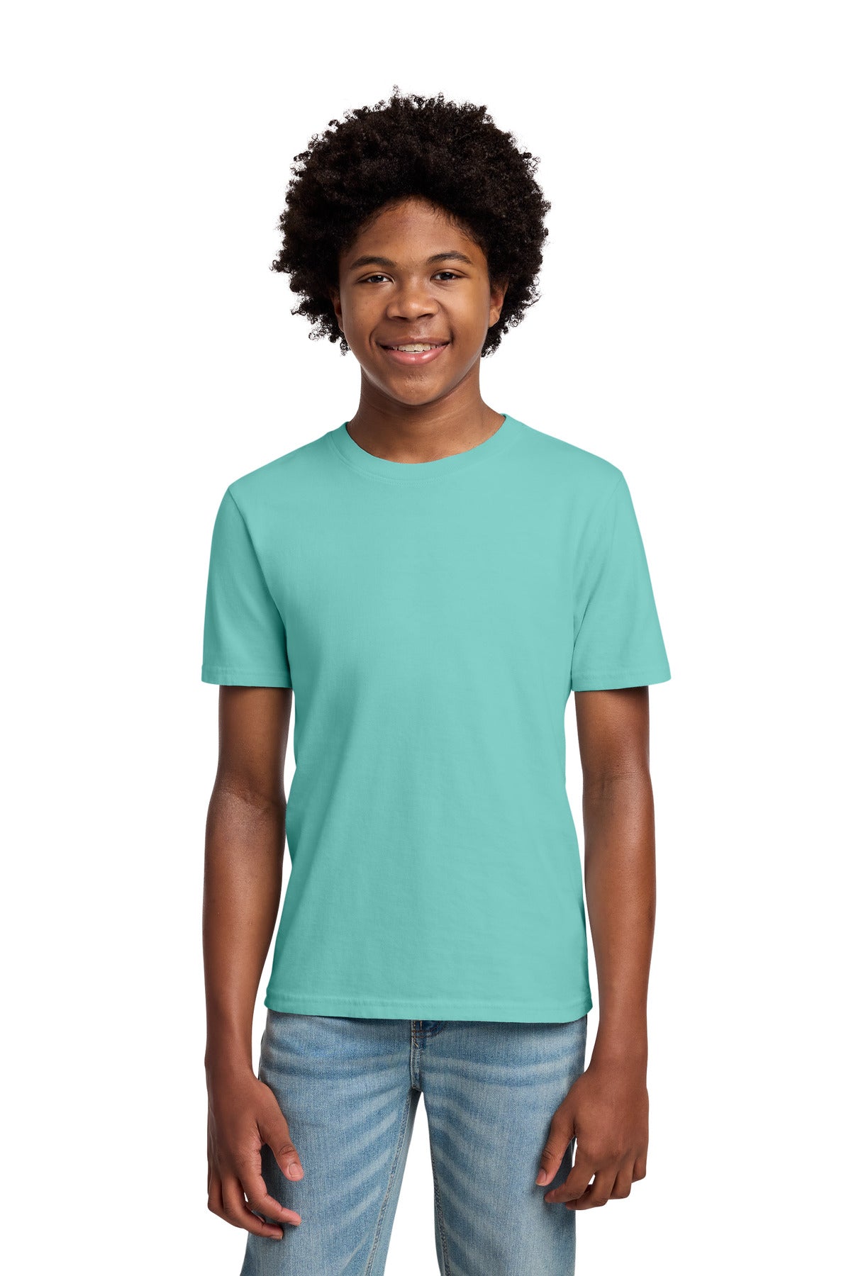 Custom Cool Mint Youth Beach Wash Garment-Dyed Tee PC099Y, personalized by SanCanDo Swag in Argyle, TX