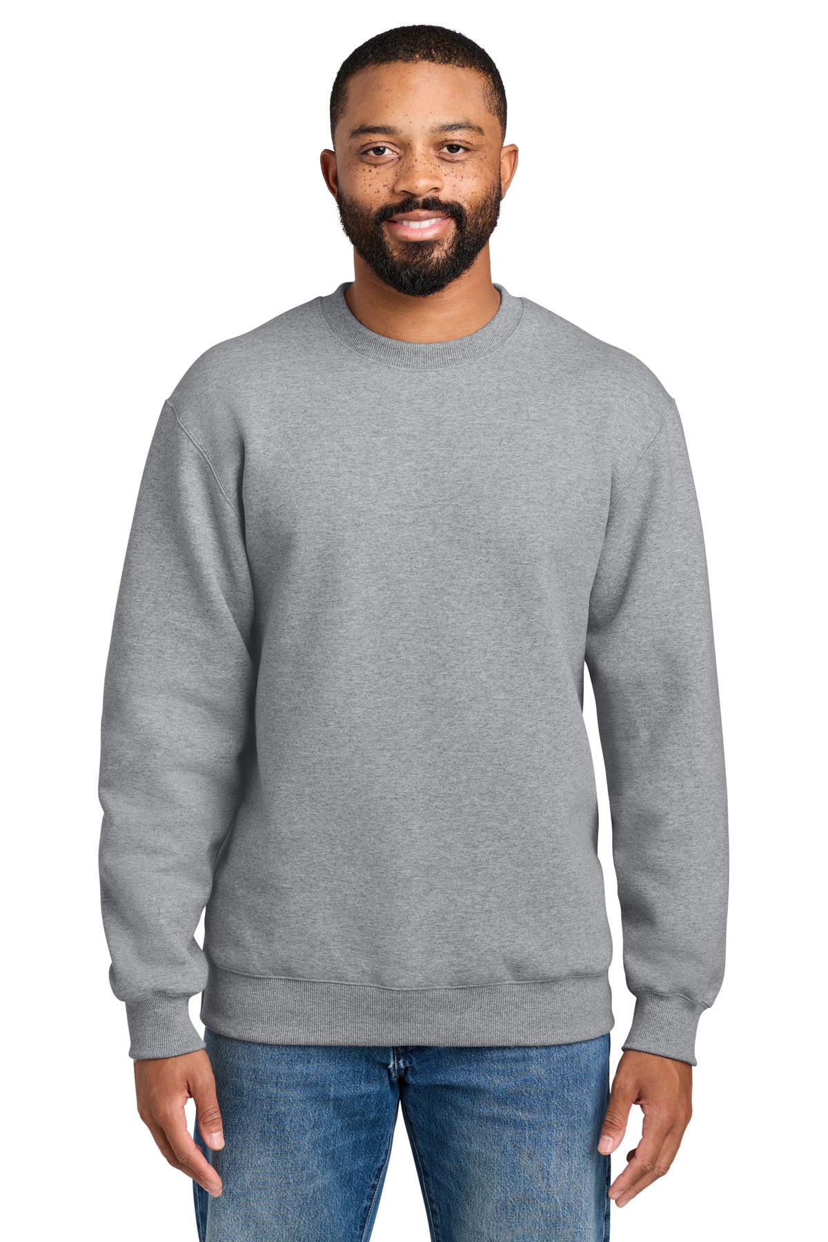 Custom Athletic Heather Foundation Fleece Pullover Crewneck PC107, personalized by SanCanDo Swag in Argyle, TX
