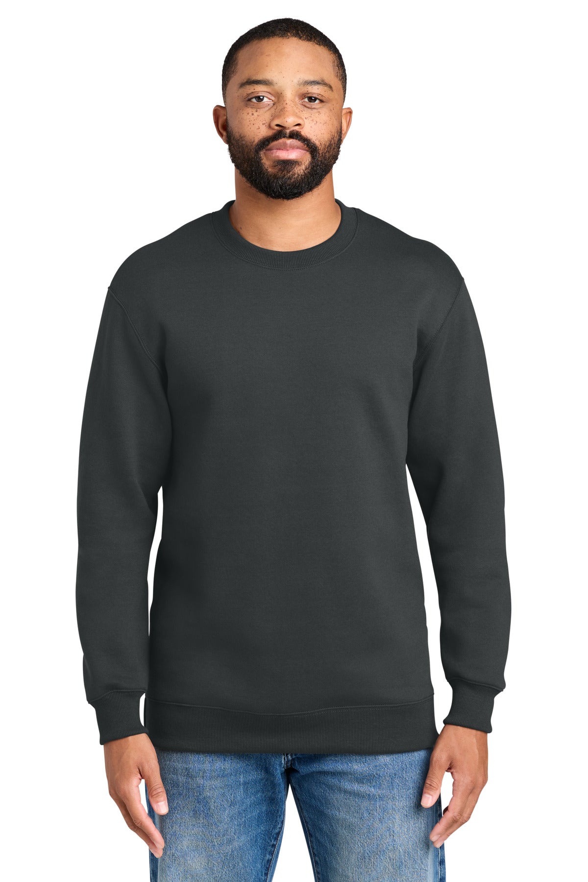 Custom Coal Grey Foundation Fleece Pullover Crewneck PC107, personalized by SanCanDo Swag in Argyle, TX