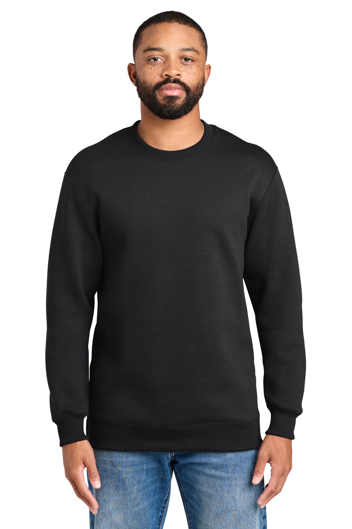 Custom Jet Black Foundation Fleece Pullover Crewneck PC107, personalized by SanCanDo Swag in Argyle, TX
