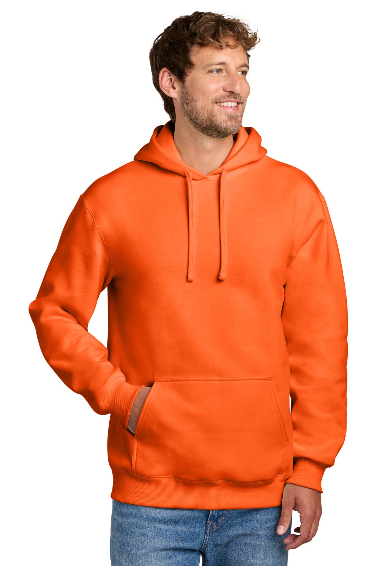 Custom S. Orange Foundation Fleece Hoodie PC107H, personalized by SanCanDo Swag in Argyle, TX