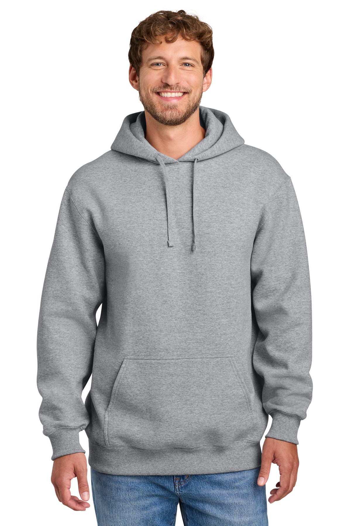 Custom Athletic Heather Foundation Fleece Hoodie PC107H, personalized by SanCanDo Swag in Argyle, TX