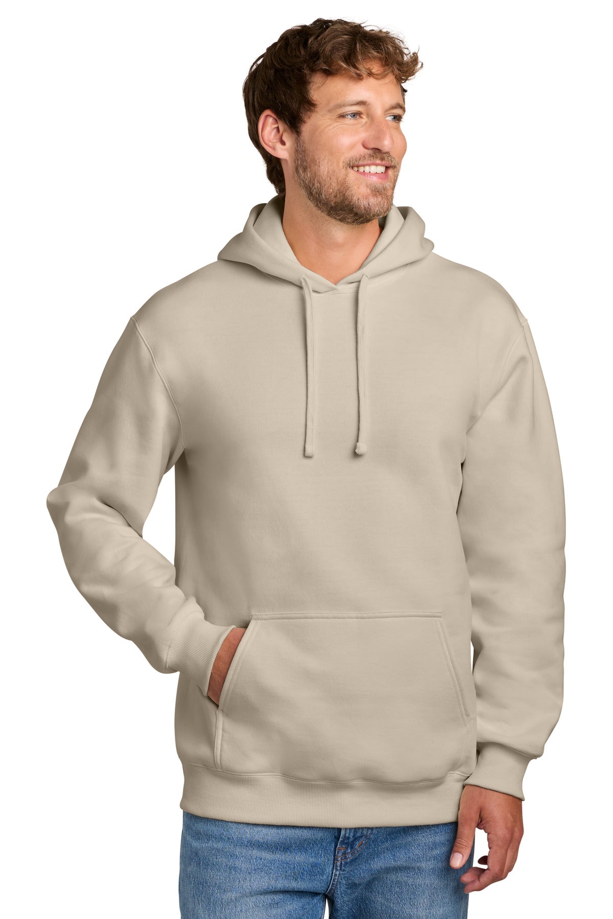 Custom Light Sand Foundation Fleece Hoodie PC107H, personalized by SanCanDo Swag in Argyle, TX