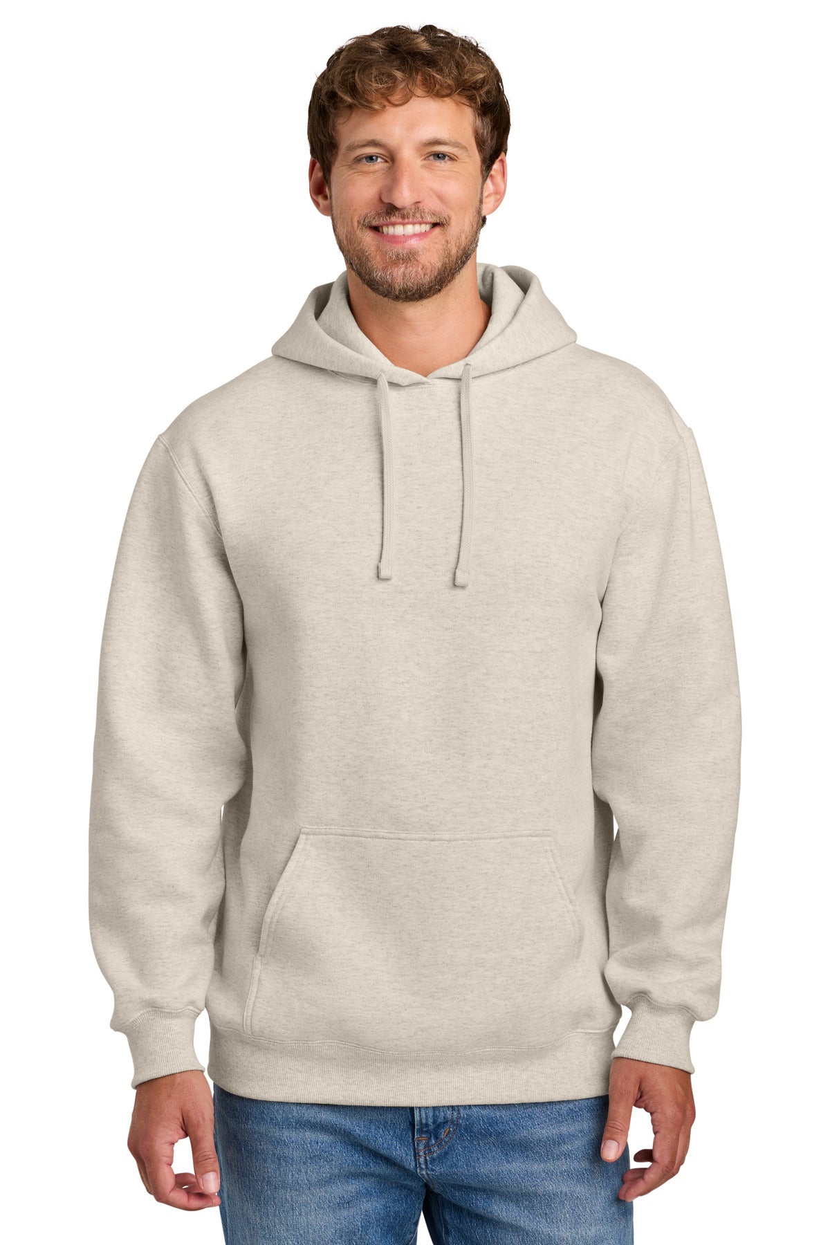 Custom Oatmeal Heather Foundation Fleece Hoodie PC107H, personalized by SanCanDo Swag in Argyle, TX