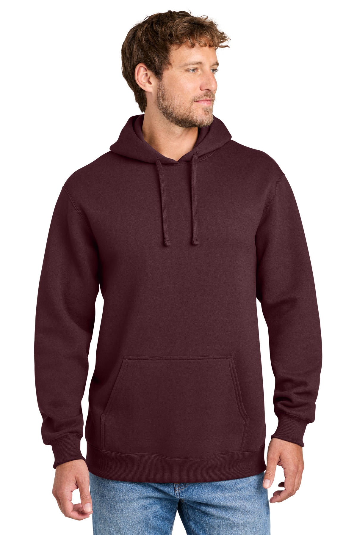 Custom Athletic Maroon Foundation Fleece Hoodie PC107H, personalized by SanCanDo Swag in Argyle, TX