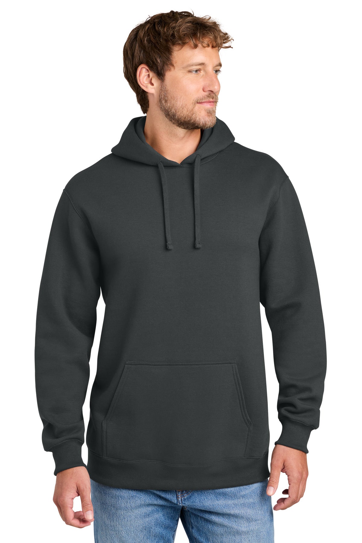 Custom Coal Grey Foundation Fleece Hoodie PC107H, personalized by SanCanDo Swag in Argyle, TX