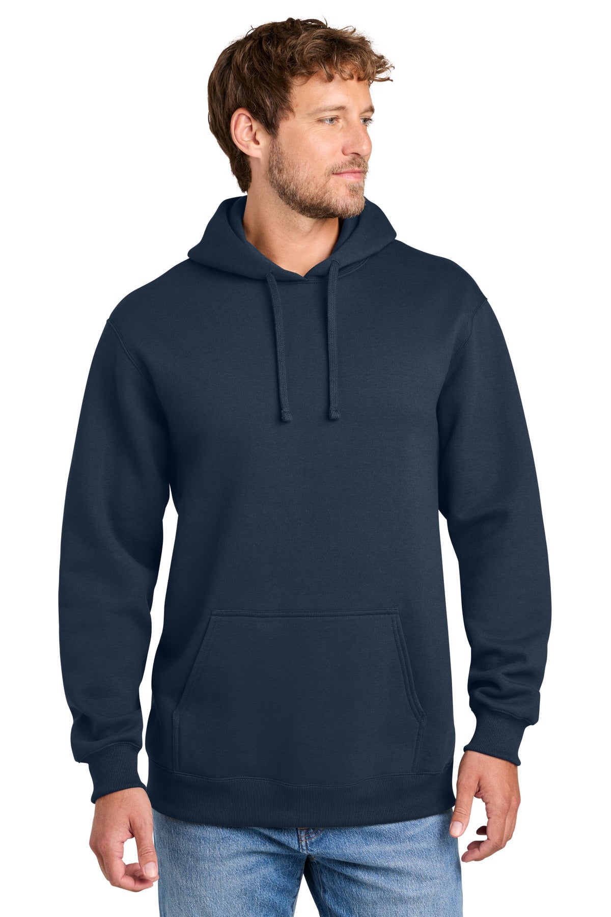 Custom Deep Navy Foundation Fleece Hoodie PC107H, personalized by SanCanDo Swag in Argyle, TX