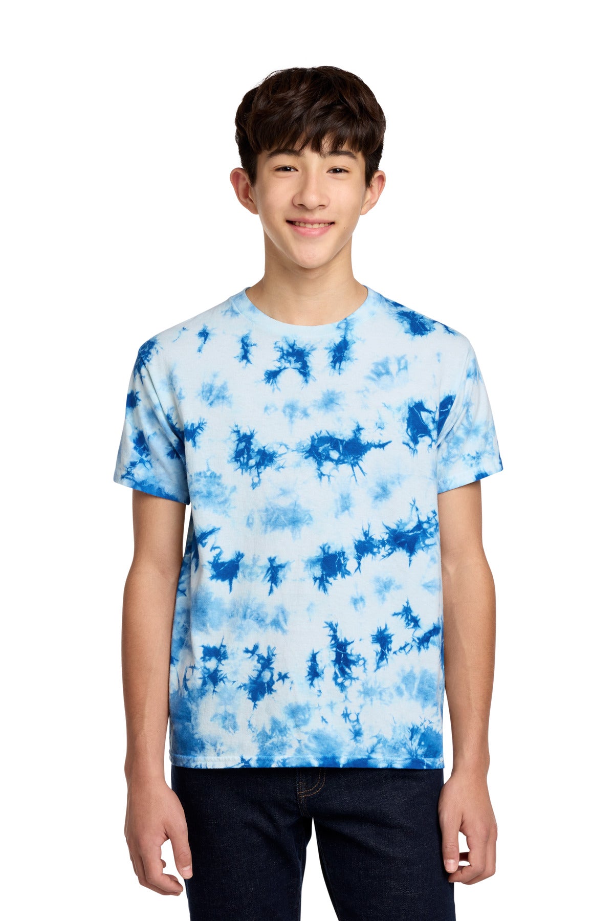 Custom True Royal Youth Crystal Tie-Dye Tee PC145Y, personalized by SanCanDo Swag in Argyle, TX