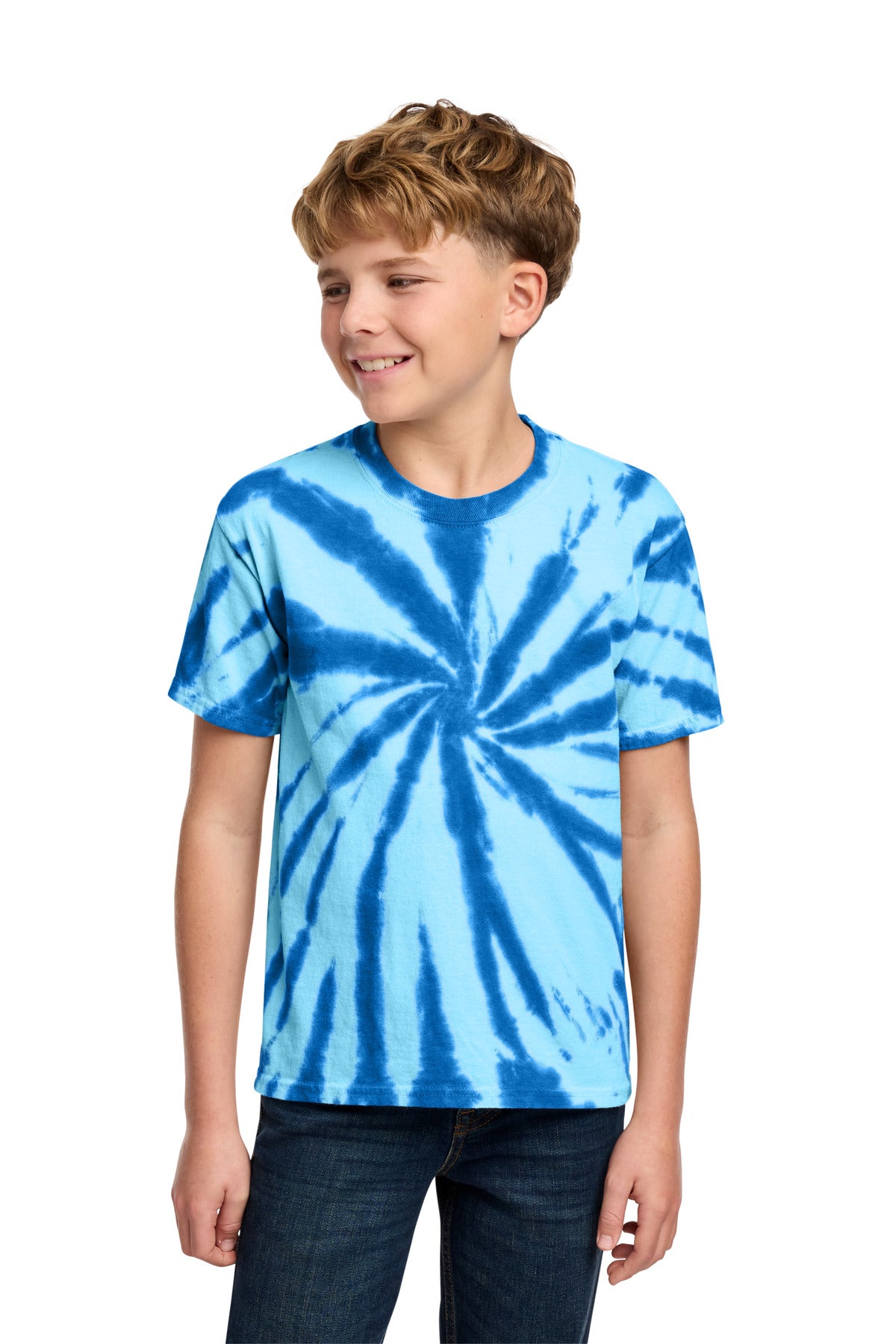 Custom Royal Youth Tie-Dye Tee PC147Y, personalized by SanCanDo Swag in Argyle, TX