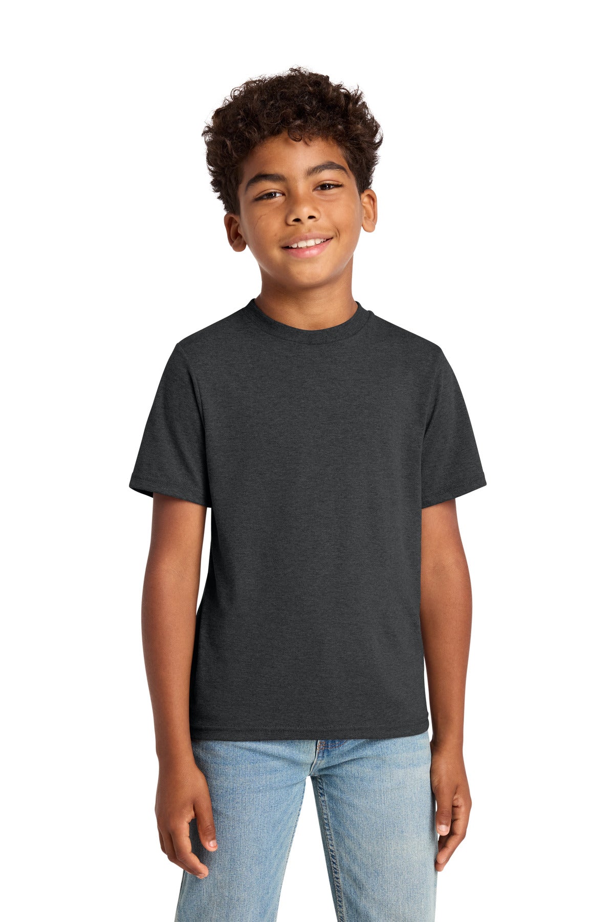 Custom Black Heather Youth Tri-Blend Tee PC330Y, personalized by SanCanDo Swag in Argyle, TX