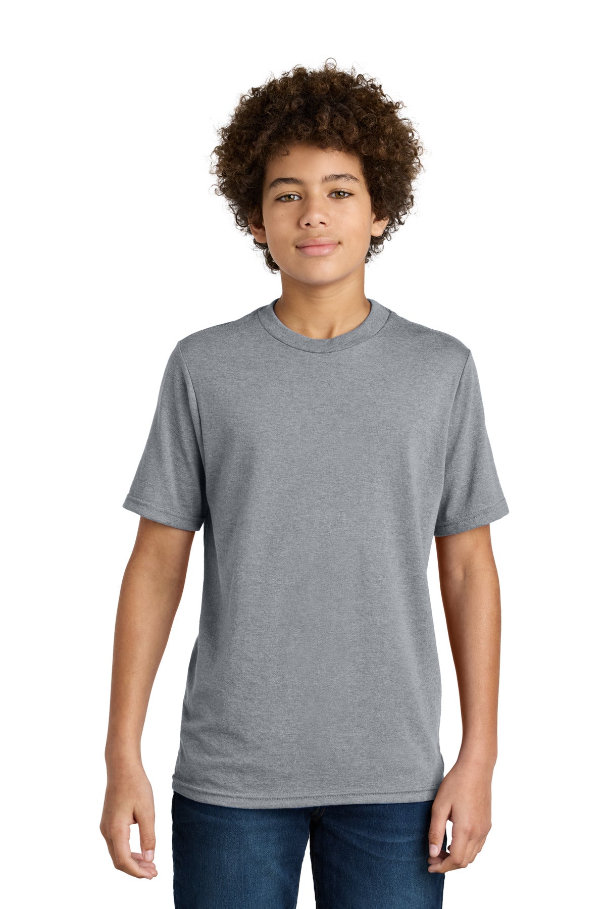 Custom Athletic Heather Youth CVC Tee PC340Y, personalized by SanCanDo Swag in Argyle, TX