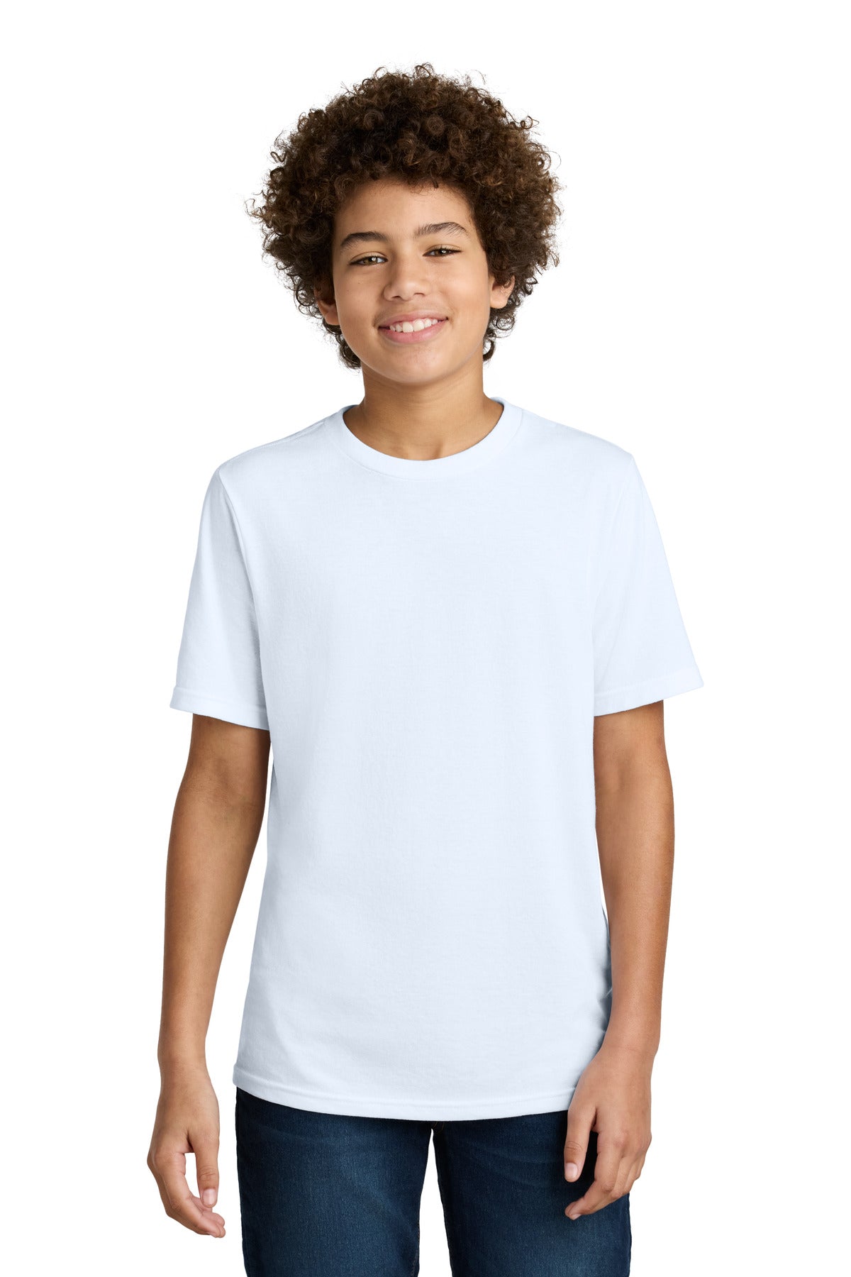 Custom White Youth CVC Tee PC340Y, personalized by SanCanDo Swag in Argyle, TX