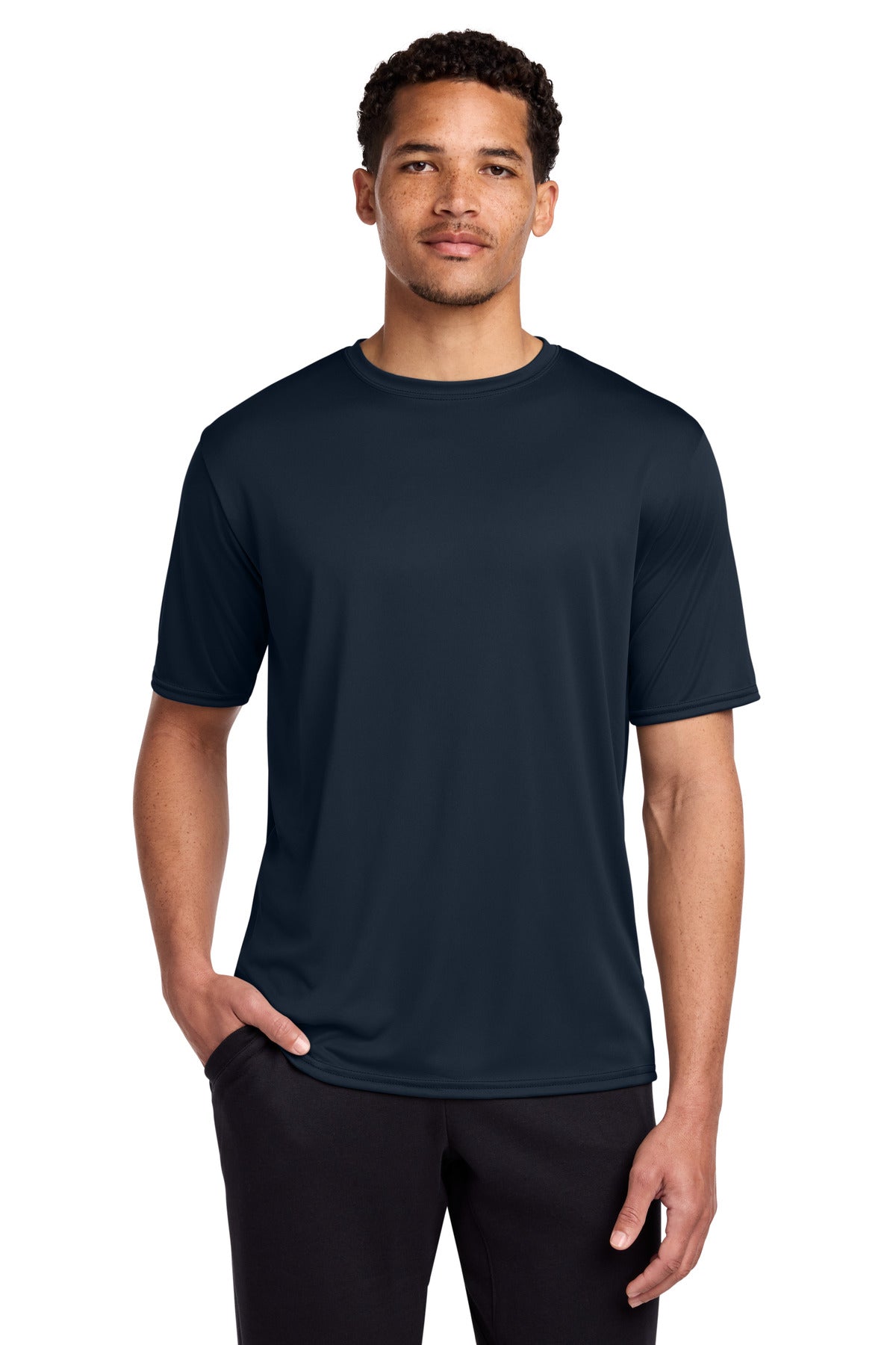 Custom True Navy Performance Tee PC380, personalized by SanCanDo Swag in Argyle, TX