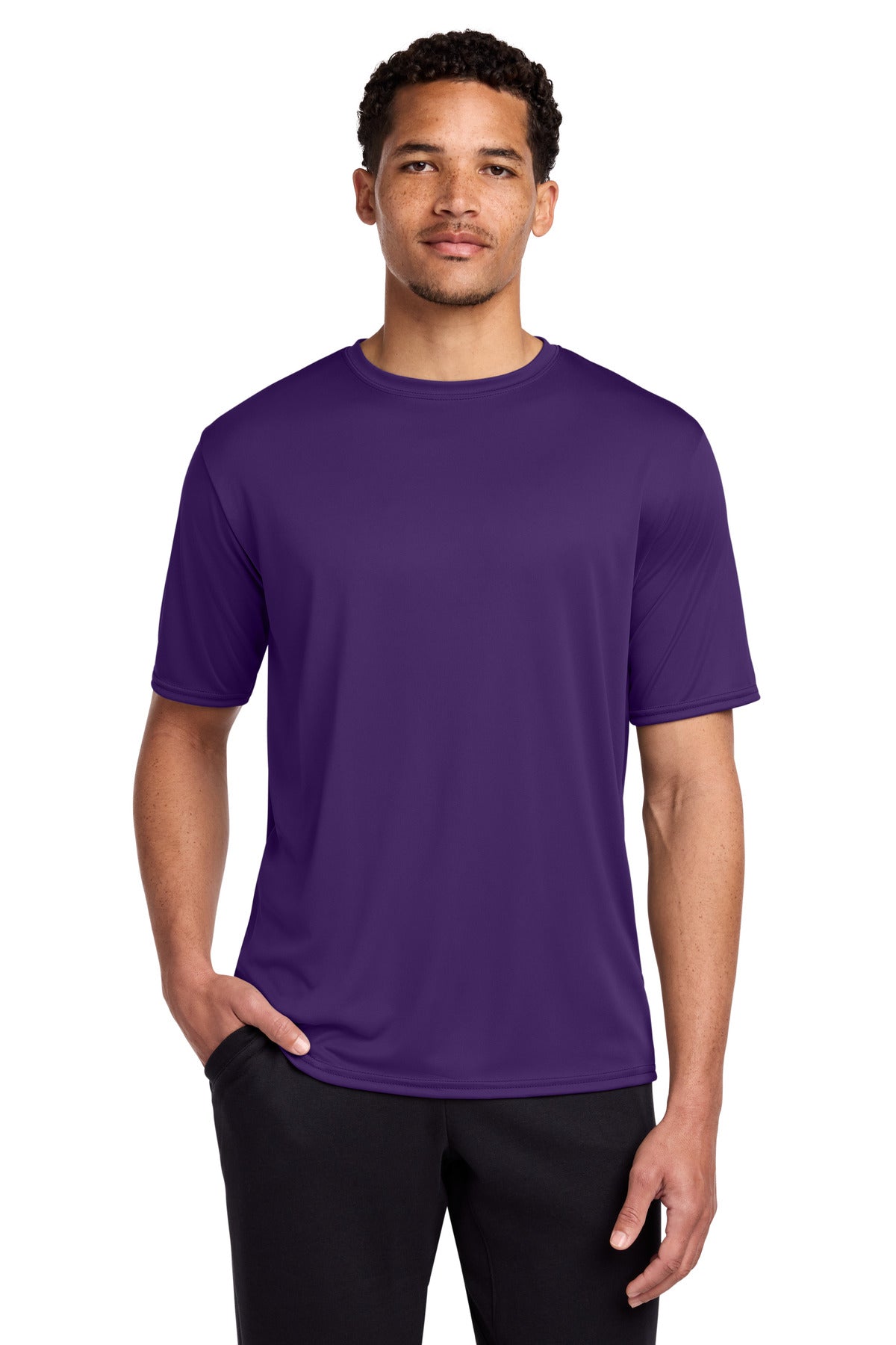 Custom Team Purple Performance Tee PC380, personalized by SanCanDo Swag in Argyle, TX