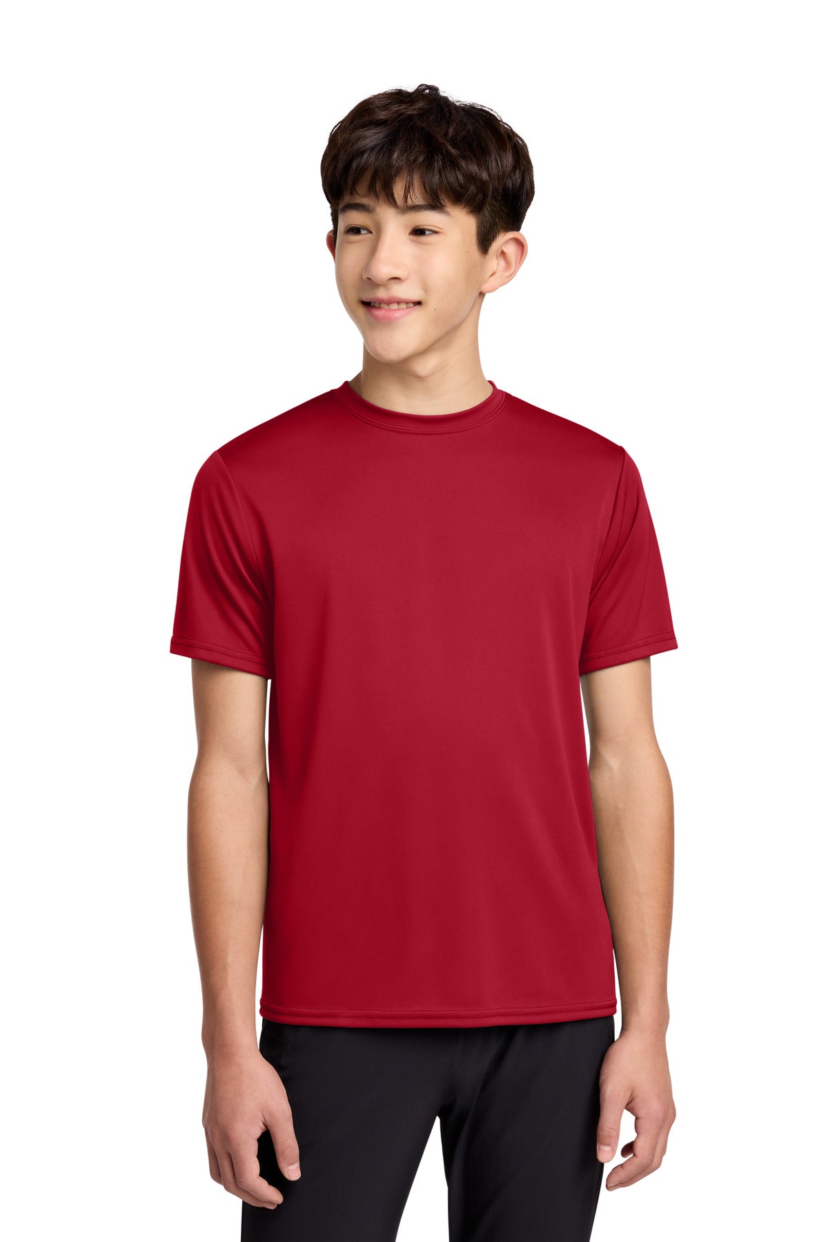 Custom Red Youth Performance Tee PC380Y, personalized by SanCanDo Swag in Argyle, TX