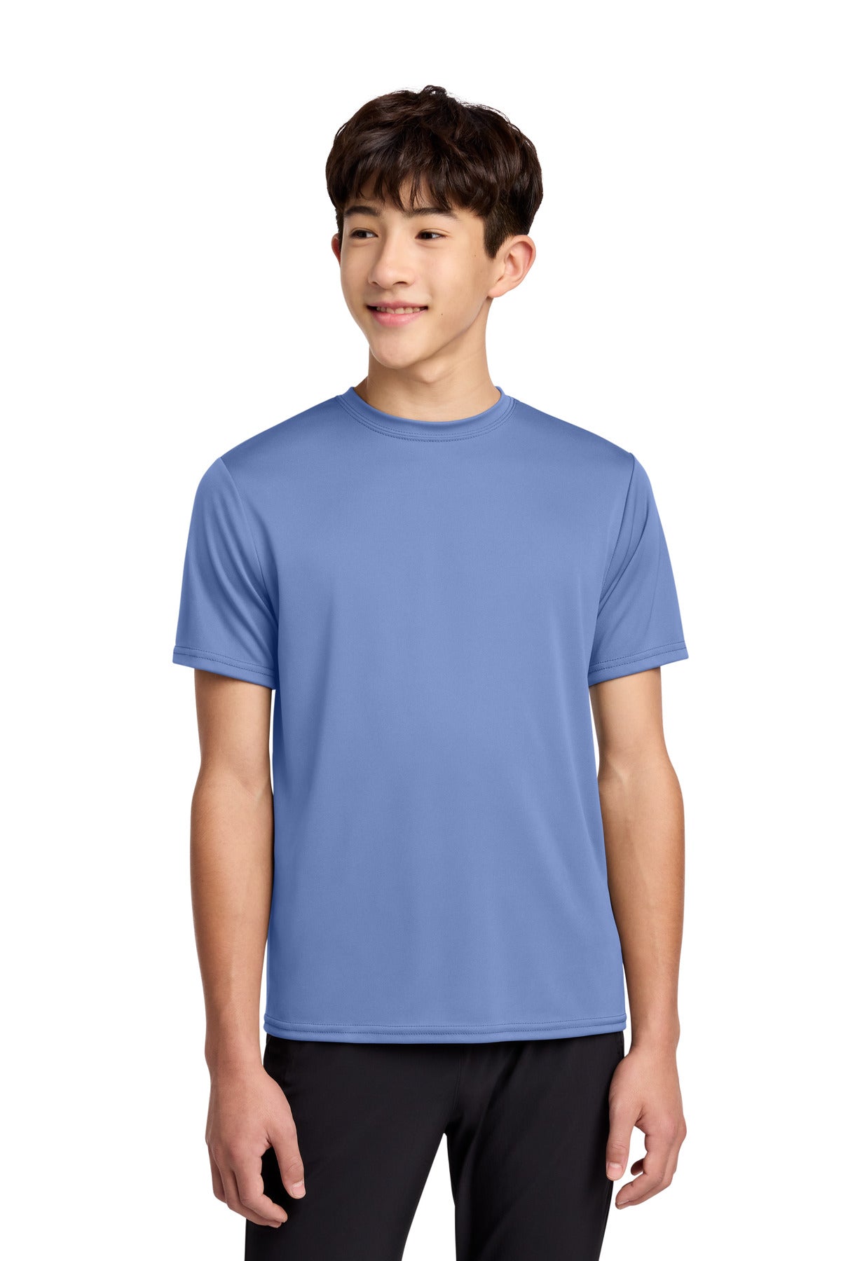 Custom Carolina Blue Youth Performance Tee PC380Y, personalized by SanCanDo Swag in Argyle, TX