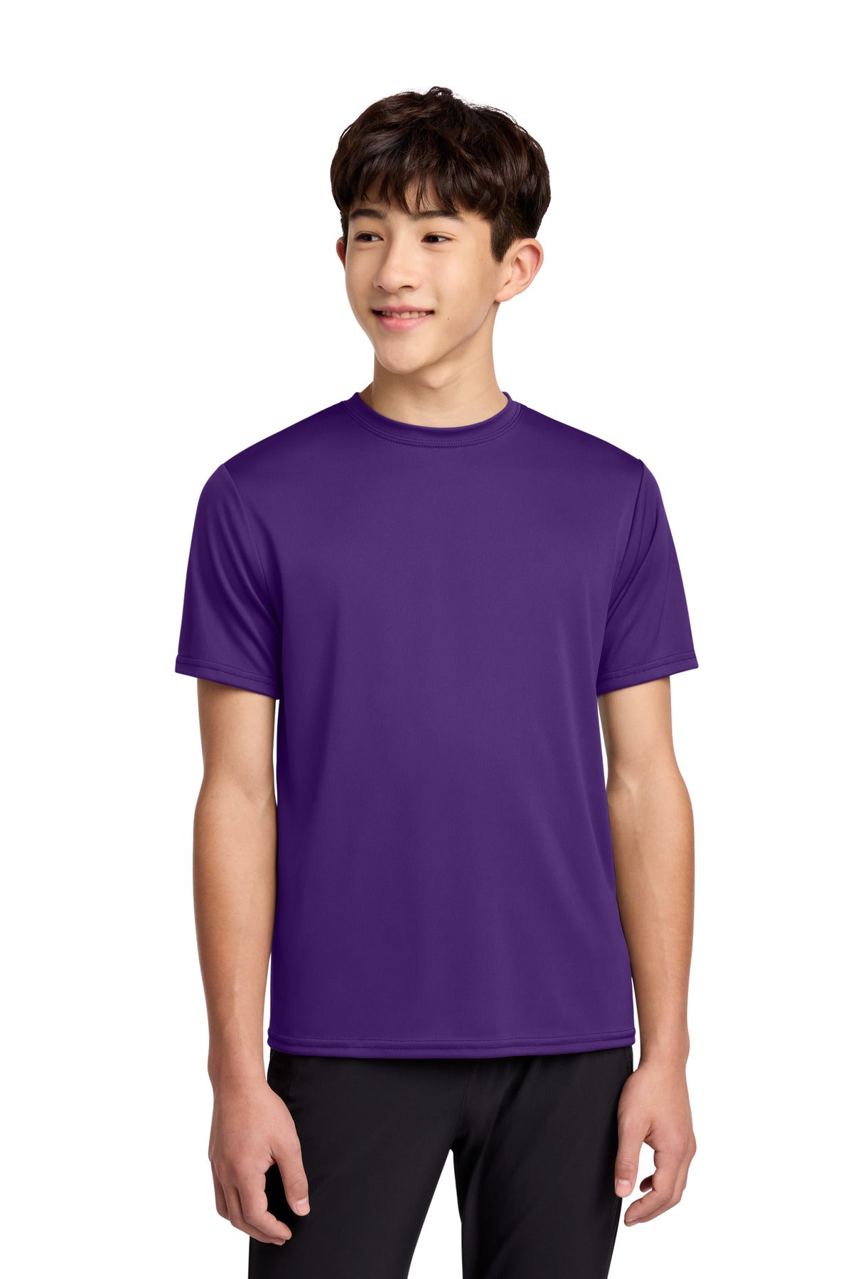 Custom Team Purple Youth Performance Tee PC380Y, personalized by SanCanDo Swag in Argyle, TX