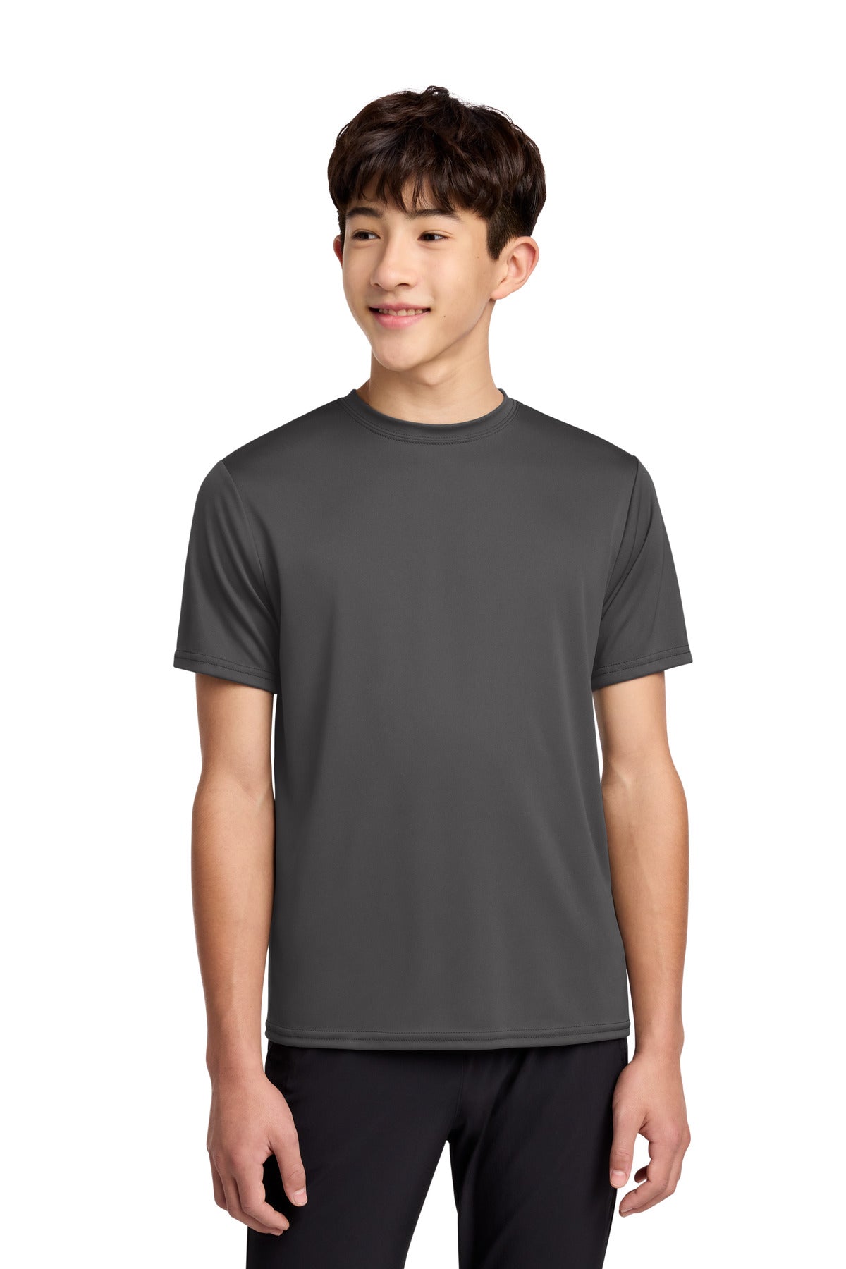 Custom Charcoal Youth Performance Tee PC380Y, personalized by SanCanDo Swag in Argyle, TX