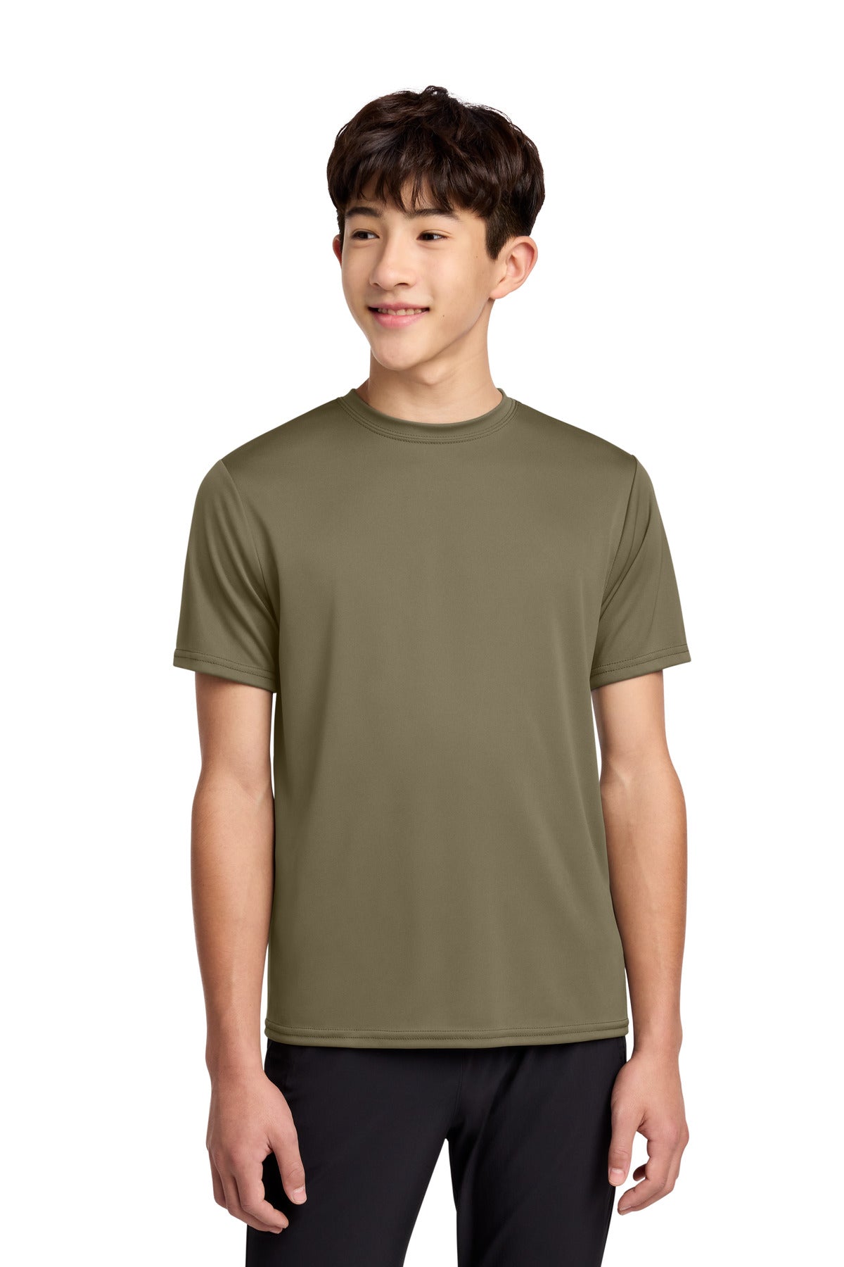 Custom Coyote Brown Youth Performance Tee PC380Y, personalized by SanCanDo Swag in Argyle, TX