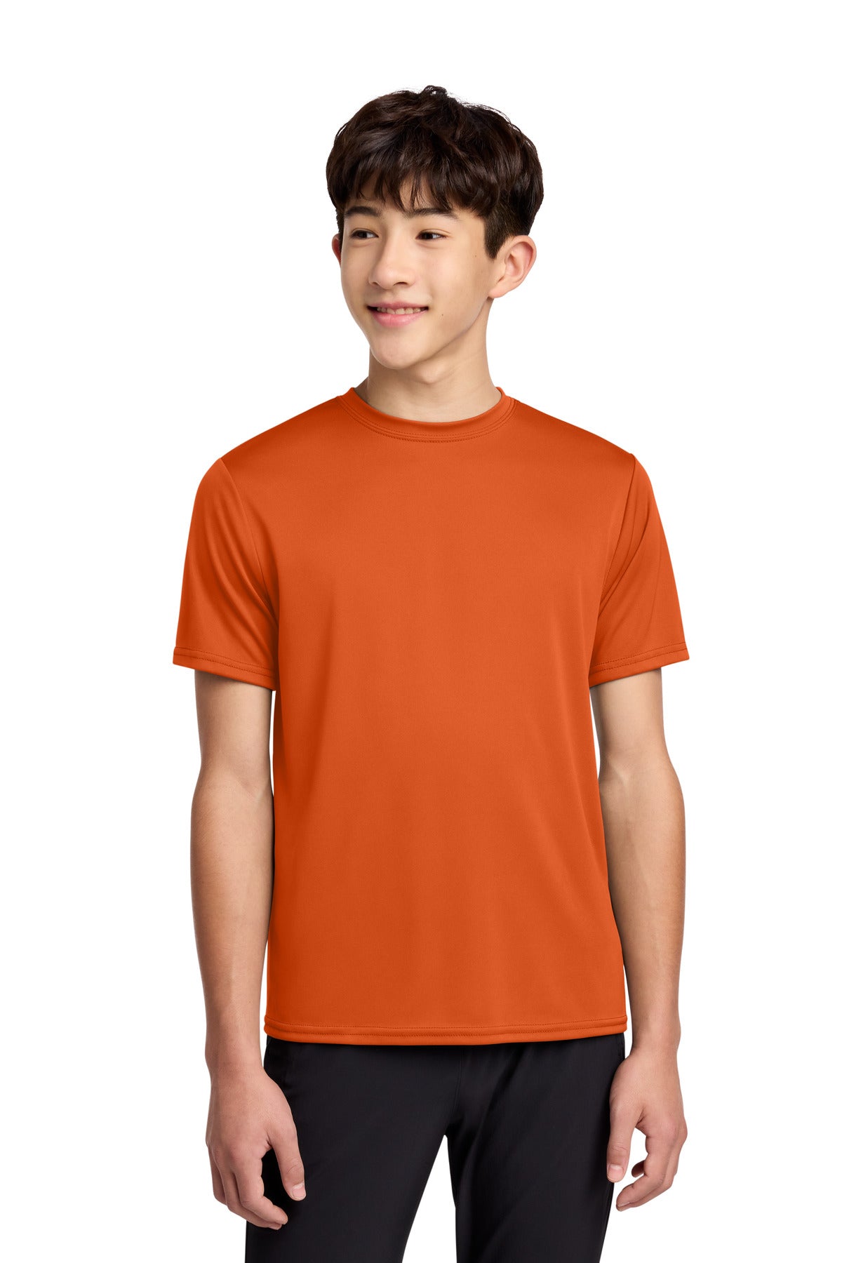 Custom Deep Orange Youth Performance Tee PC380Y, personalized by SanCanDo Swag in Argyle, TX