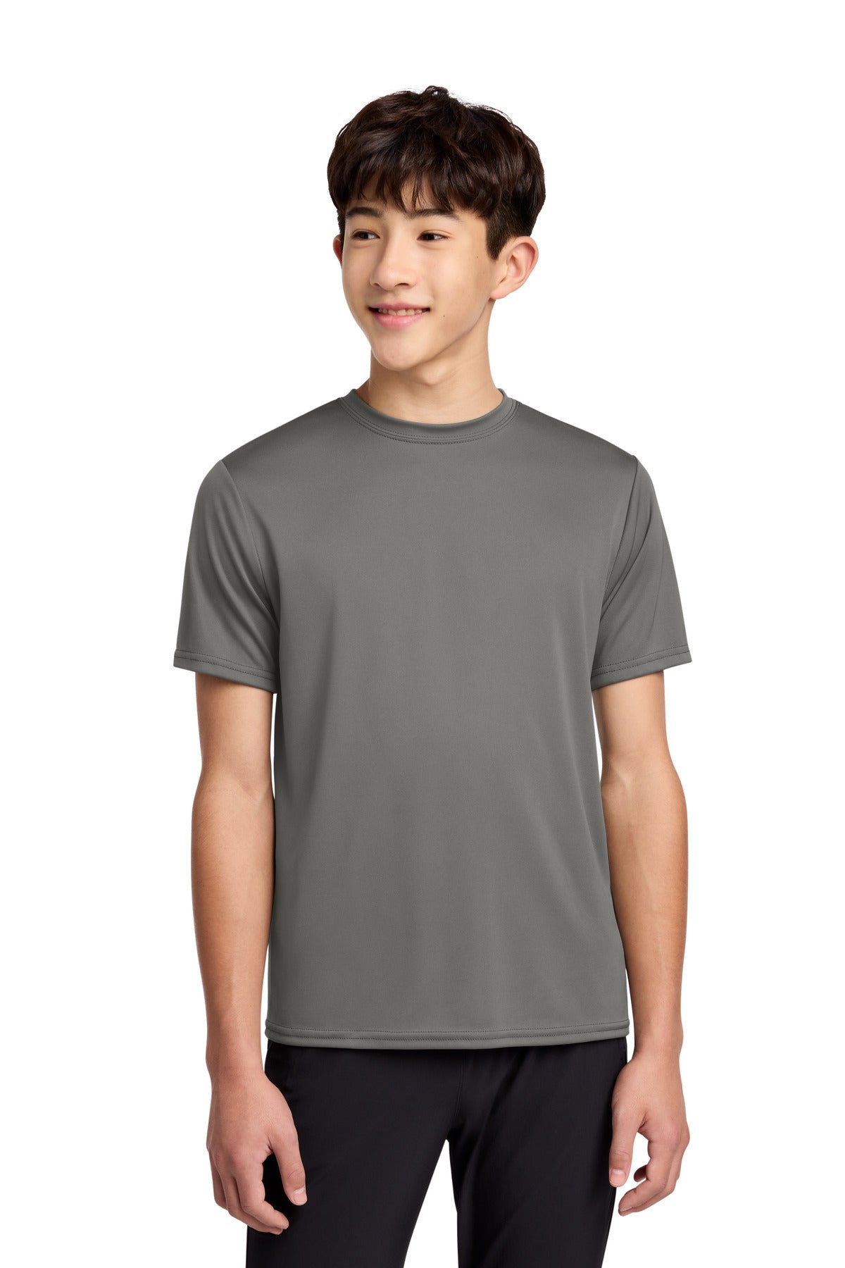Custom Grey Concrete Youth Performance Tee PC380Y, personalized by SanCanDo Swag in Argyle, TX