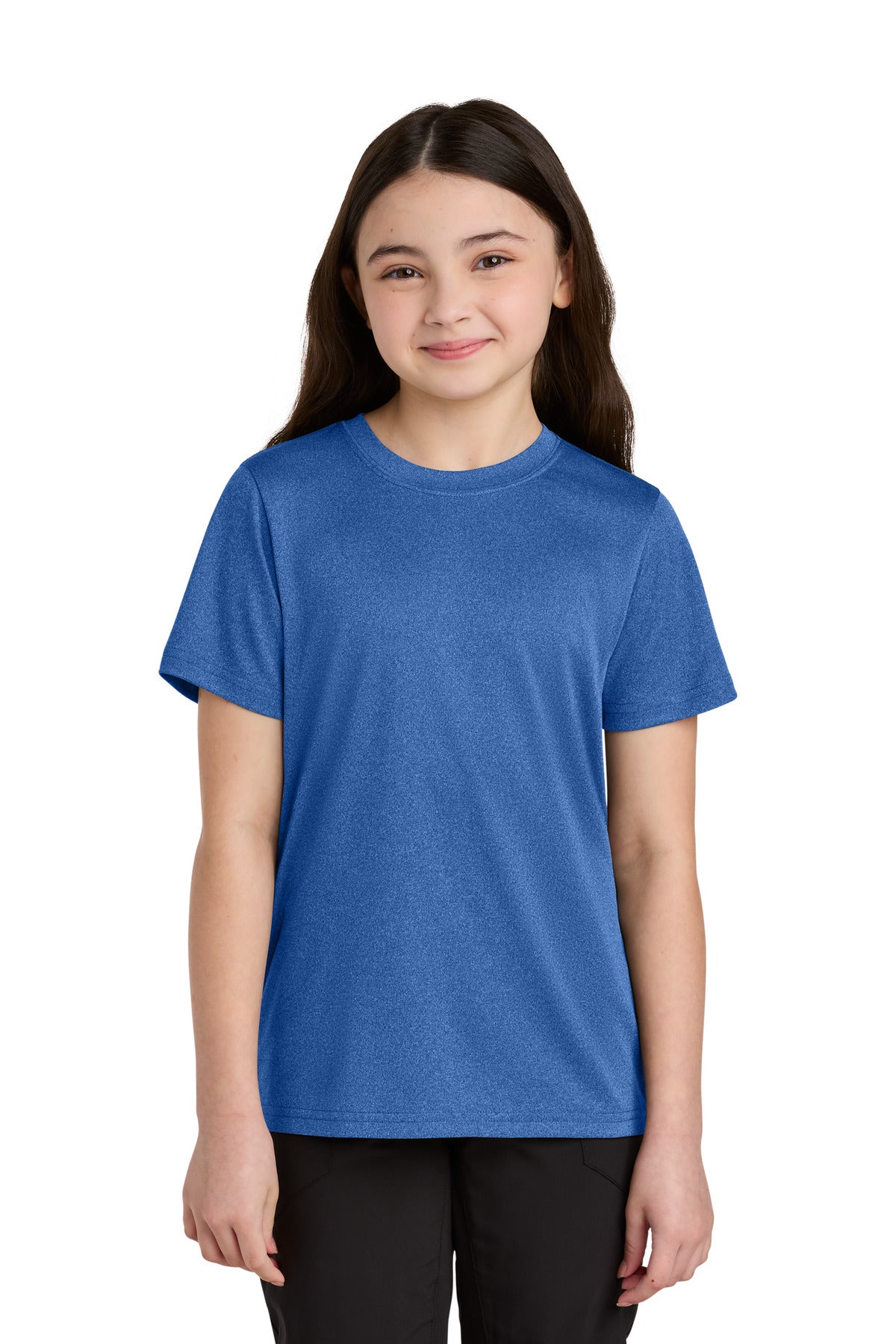 Custom True Royal Heather Youth Heather Performance Tee PC390Y, personalized by SanCanDo Swag in Argyle, TX