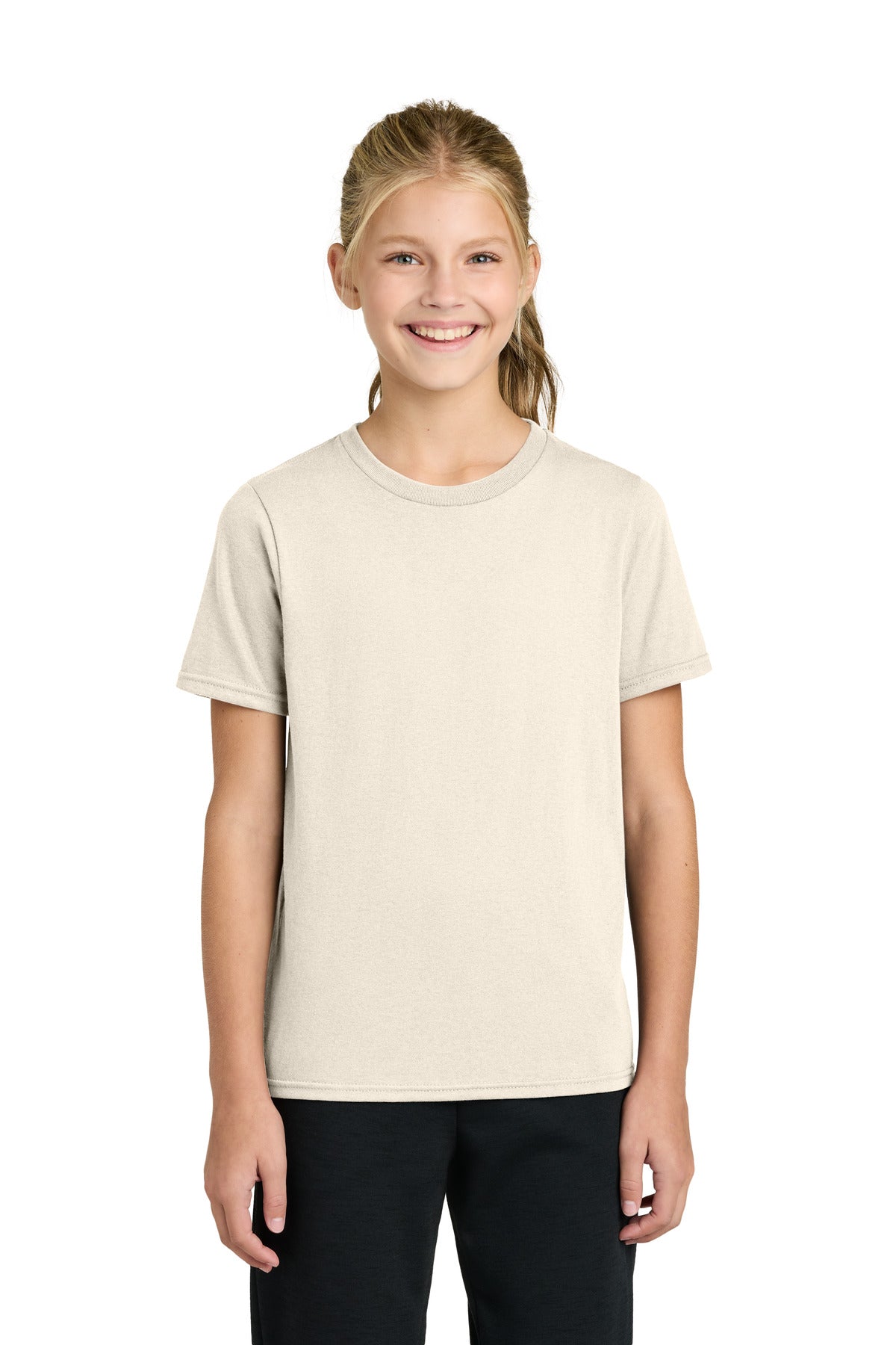 Custom Natural Youth Easy Cotton Tee PC43Y, personalized by SanCanDo Swag in Argyle, TX