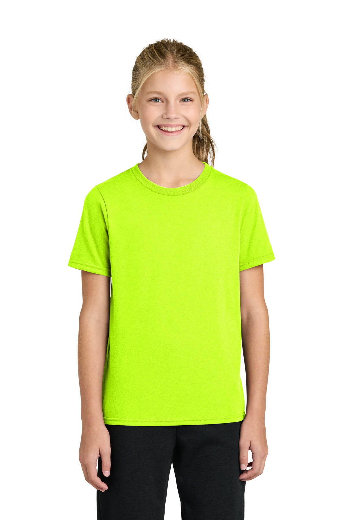 Custom S. Green Youth Easy Cotton Tee PC43Y, personalized by SanCanDo Swag in Argyle, TX
