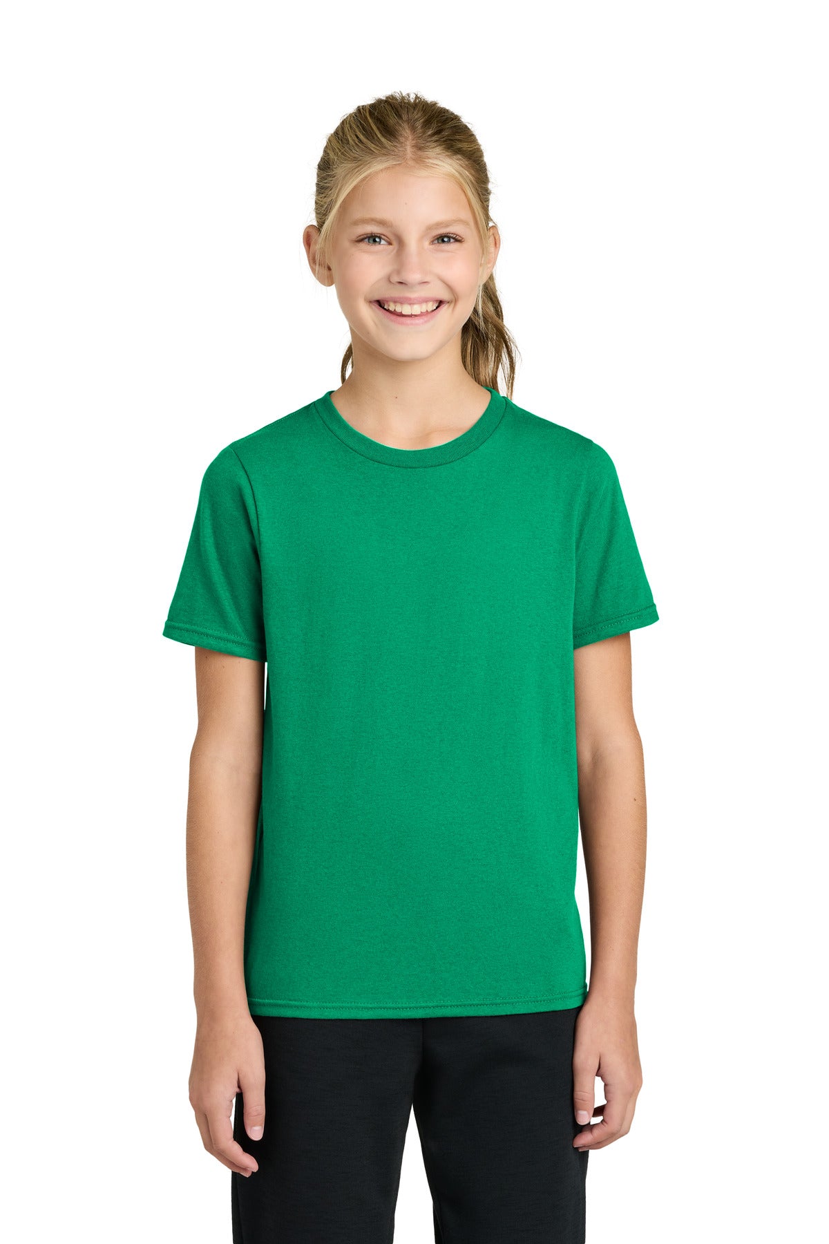 Custom Kelly Youth Easy Cotton Tee PC43Y, personalized by SanCanDo Swag in Argyle, TX