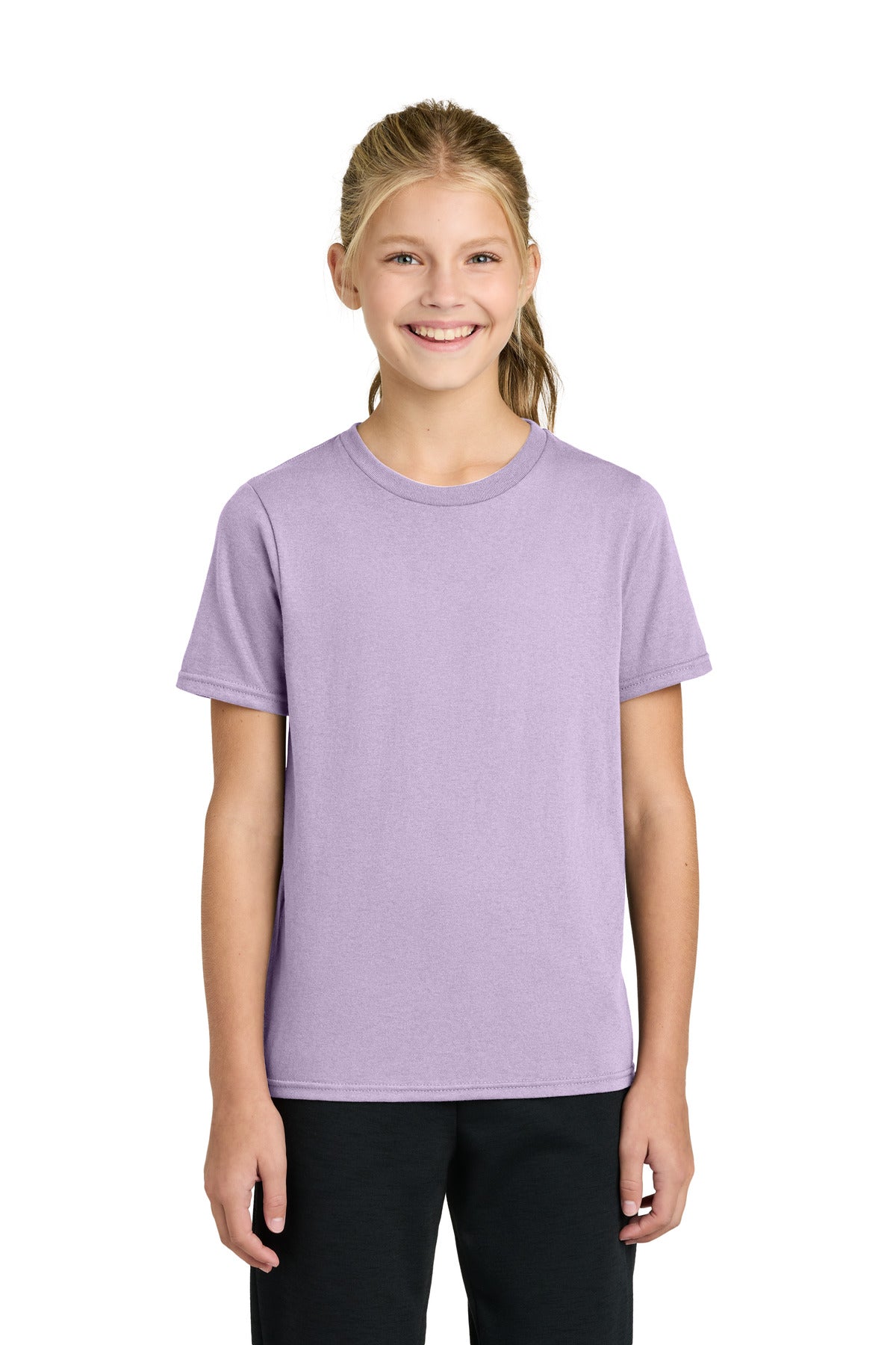Custom Lavender Youth Easy Cotton Tee PC43Y, personalized by SanCanDo Swag in Argyle, TX