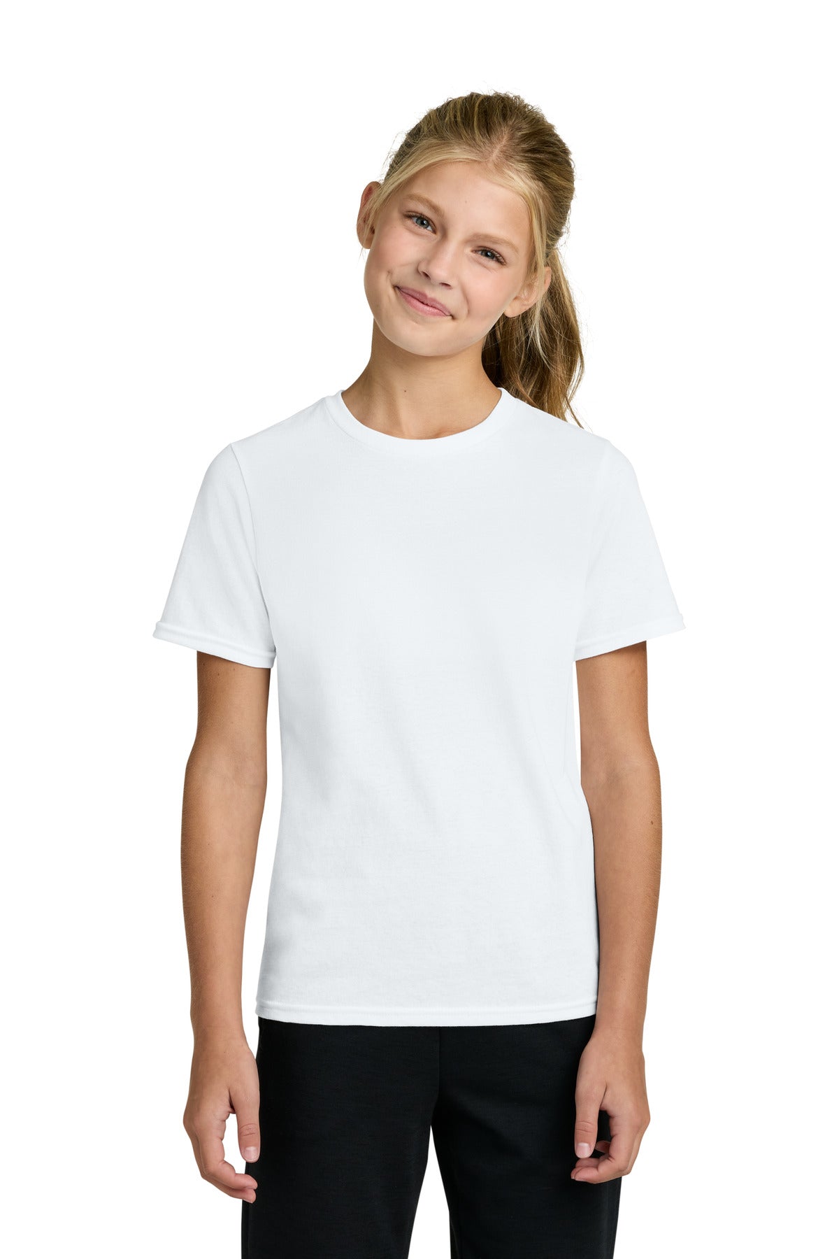 Custom White Youth Easy Cotton Tee PC43Y, personalized by SanCanDo Swag in Argyle, TX