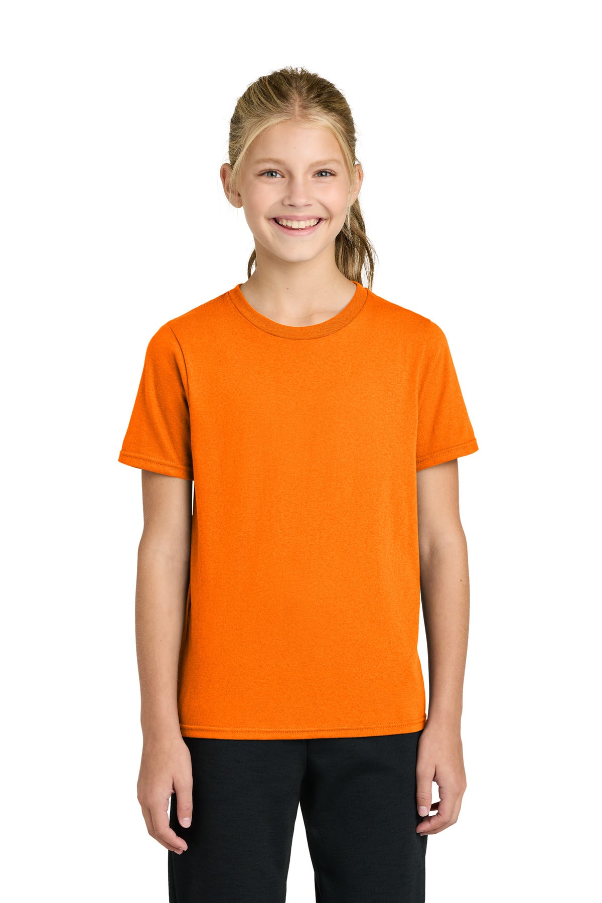 Custom Tennessee Orange Youth Easy Cotton Tee PC43Y, personalized by SanCanDo Swag in Argyle, TX