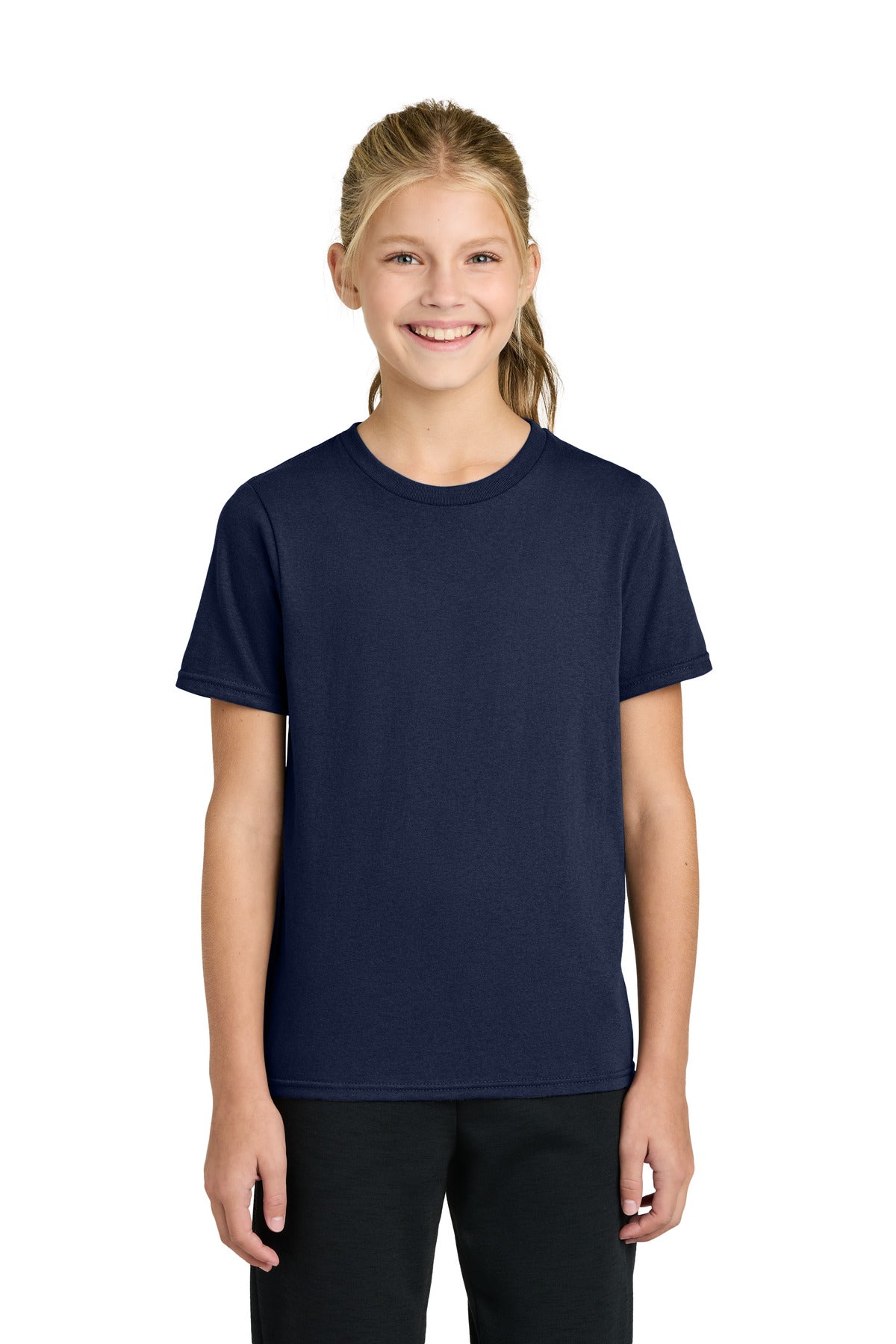 Custom True Navy Youth Easy Cotton Tee PC43Y, personalized by SanCanDo Swag in Argyle, TX