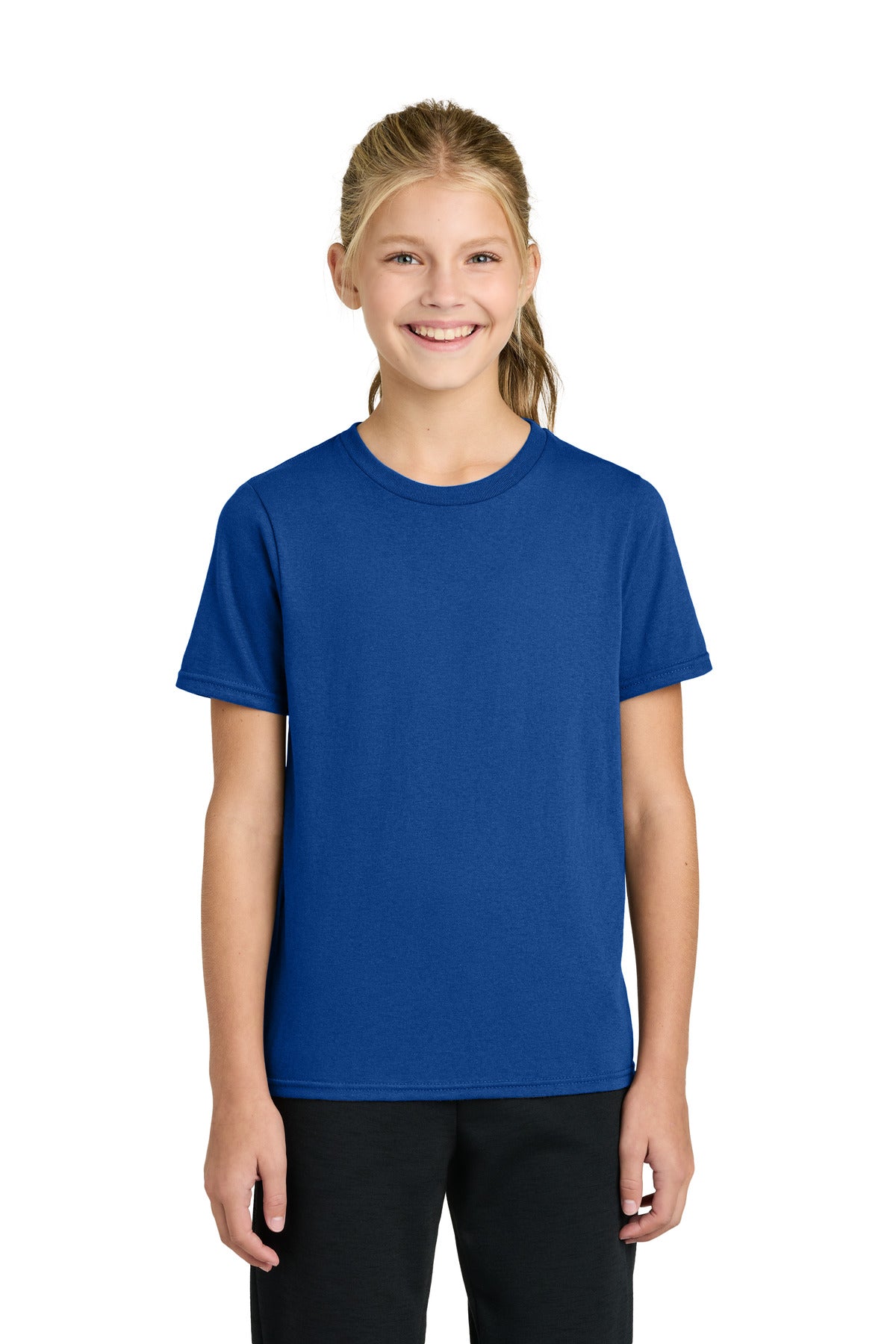 Custom True Royal Youth Easy Cotton Tee PC43Y, personalized by SanCanDo Swag in Argyle, TX