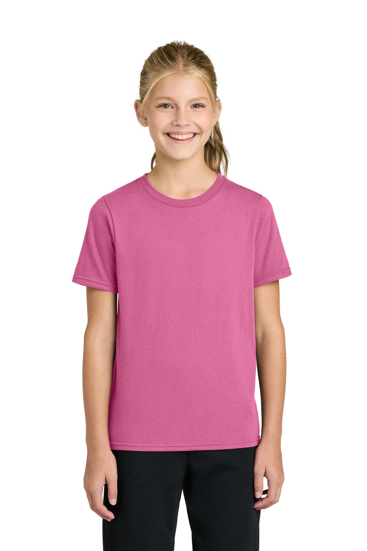Custom Awareness Pink Youth Easy Cotton Tee PC43Y, personalized by SanCanDo Swag in Argyle, TX
