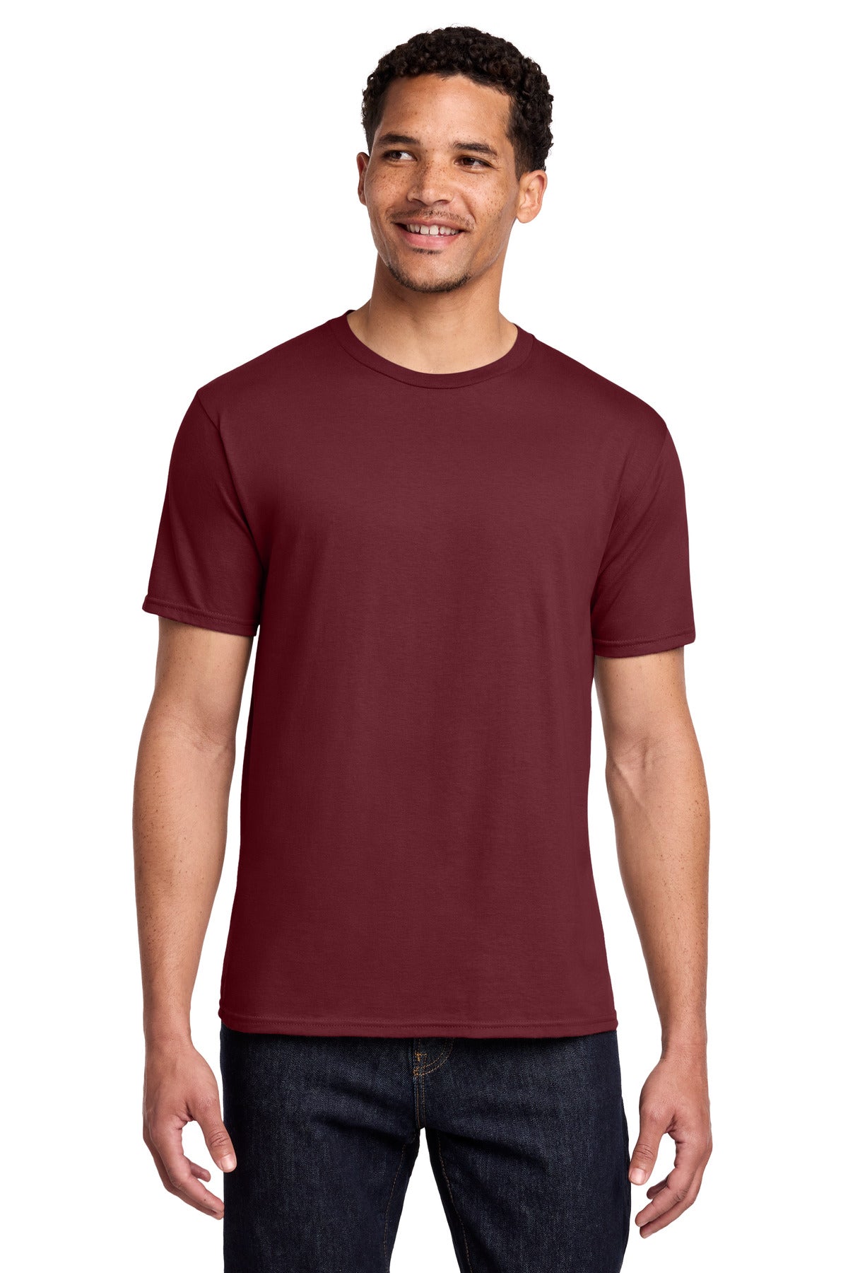 Custom Port & Company Tee PC450 in Garnet, personalized by SanCanDo Swag in Argyle, TX