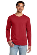 Custom Team Cardinal Long Sleeve Fan Favorite Tee PC450LS, personalized by SanCanDo Swag in Argyle, TX