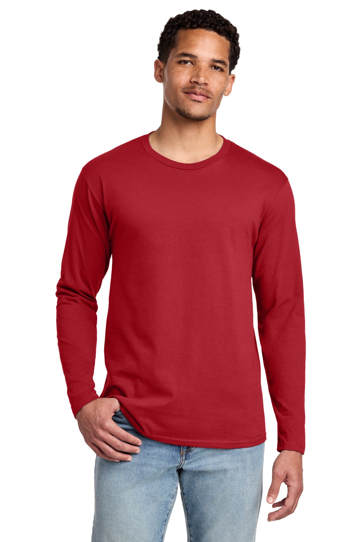 Custom Team Cardinal Long Sleeve Fan Favorite Tee PC450LS, personalized by SanCanDo Swag in Argyle, TX