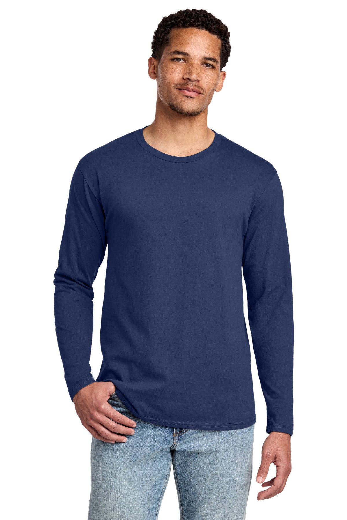 Custom Port & Company Long Sleeve Tee PC450LS in Team Navy, personalized by SanCanDo Swag in Argyle, TX