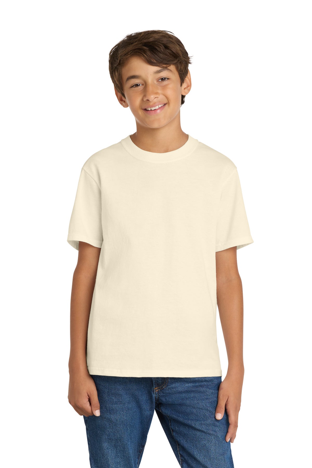 Custom Natural Youth Core Cotton Tee PC54Y, personalized by SanCanDo Swag in Argyle, TX