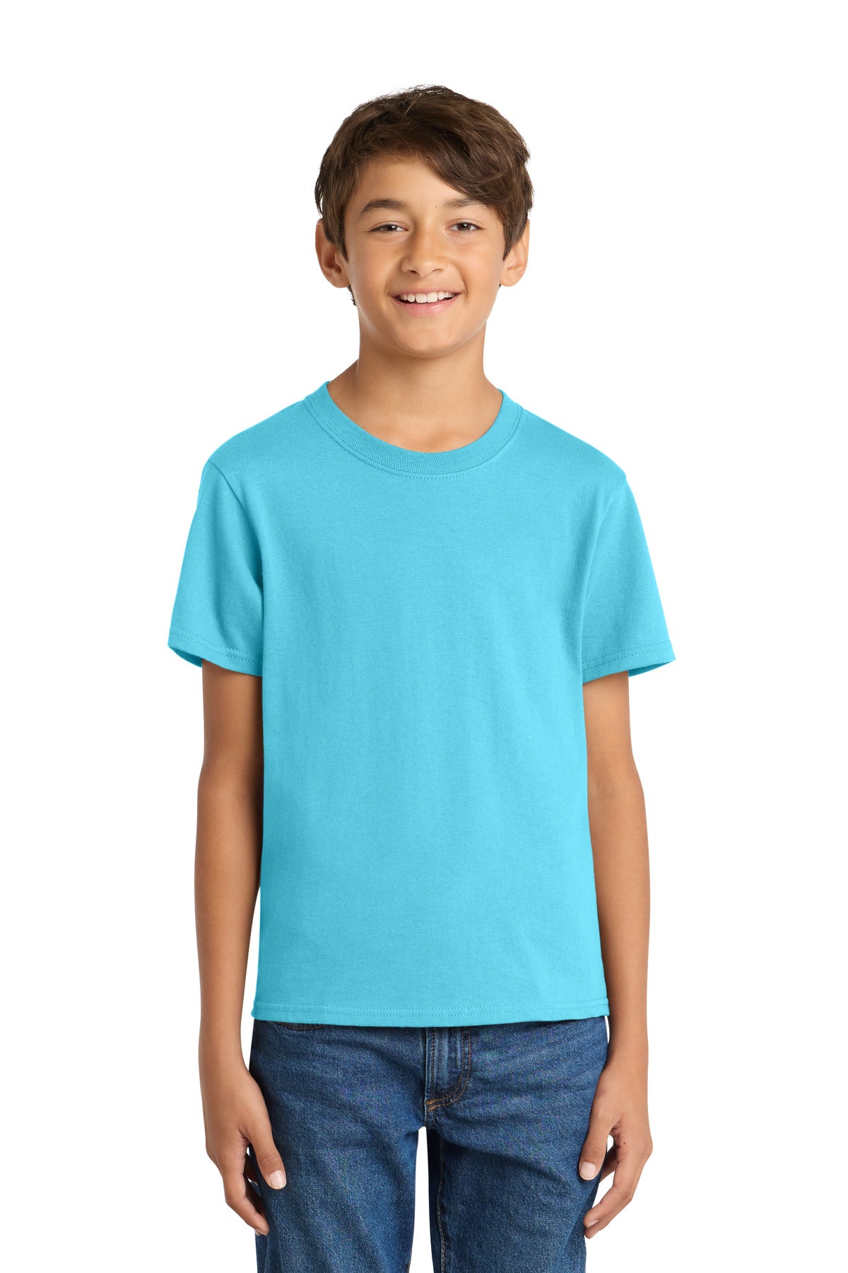 Custom Tidal Wave Youth Core Cotton Tee PC54Y, personalized by SanCanDo Swag in Argyle, TX