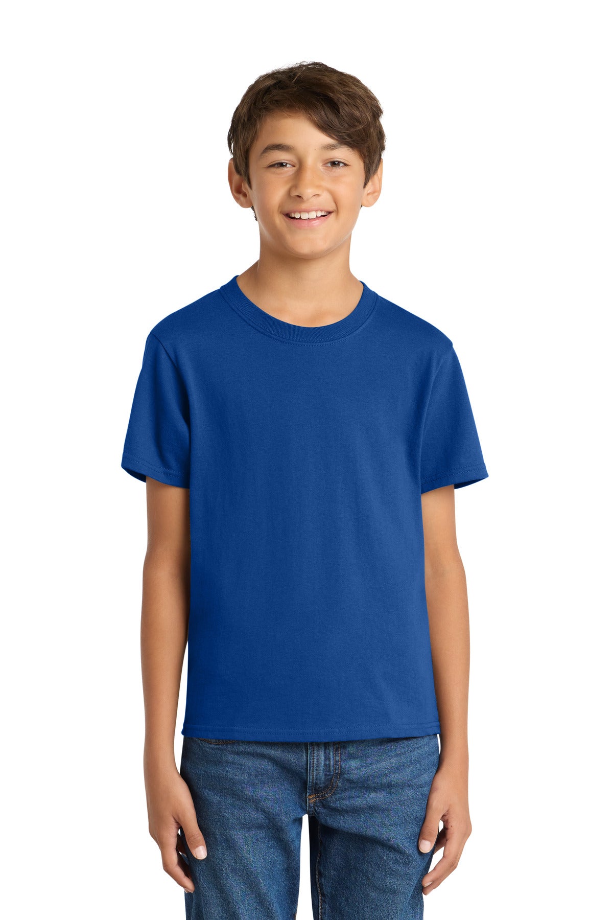 Custom True Royal Youth Core Cotton Tee PC54Y, personalized by SanCanDo Swag in Argyle, TX