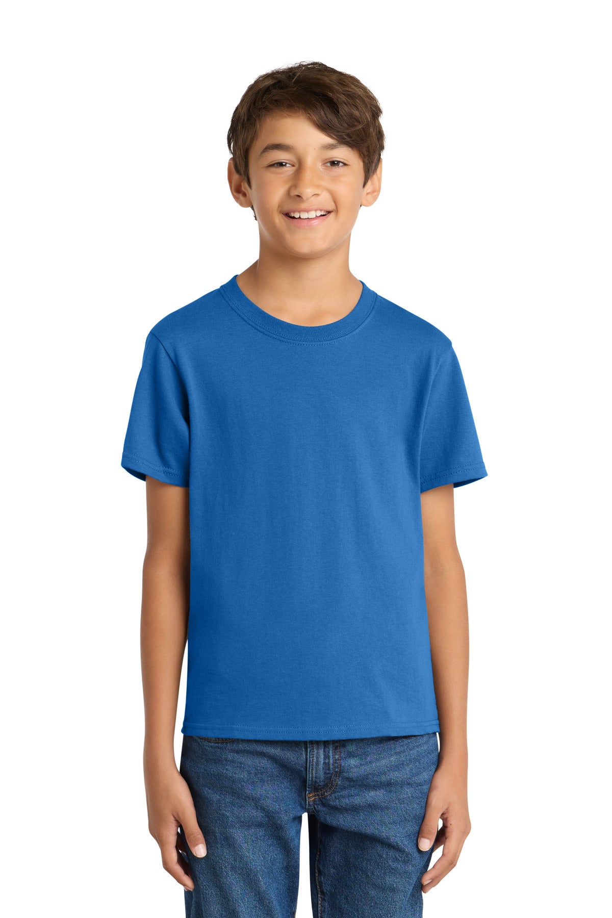 Custom Royal Youth Core Cotton Tee PC54Y, personalized by SanCanDo Swag in Argyle, TX