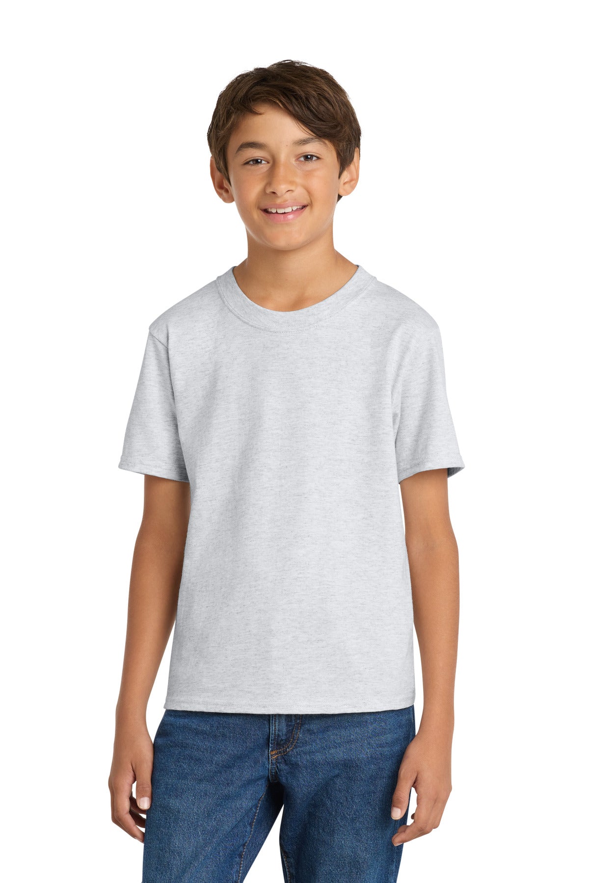 Custom Ash Youth Core Cotton Tee PC54Y, personalized by SanCanDo Swag in Argyle, TX