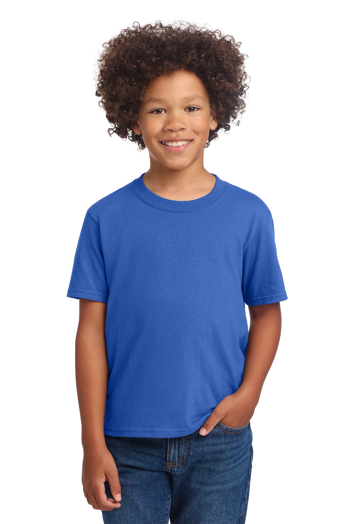 Custom Royal Youth Core Cotton DTG Tee PC54YDTG, personalized by SanCanDo Swag in Argyle, TX