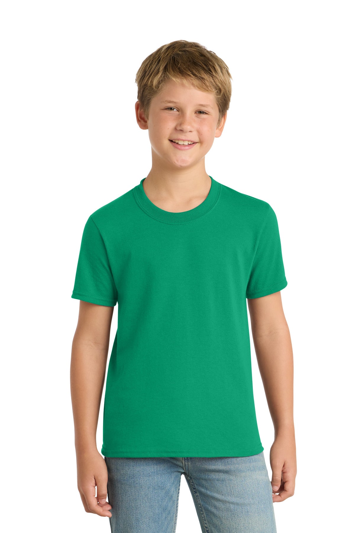Custom Kelly Youth Core Blend Tee PC55Y, personalized by SanCanDo Swag in Argyle, TX