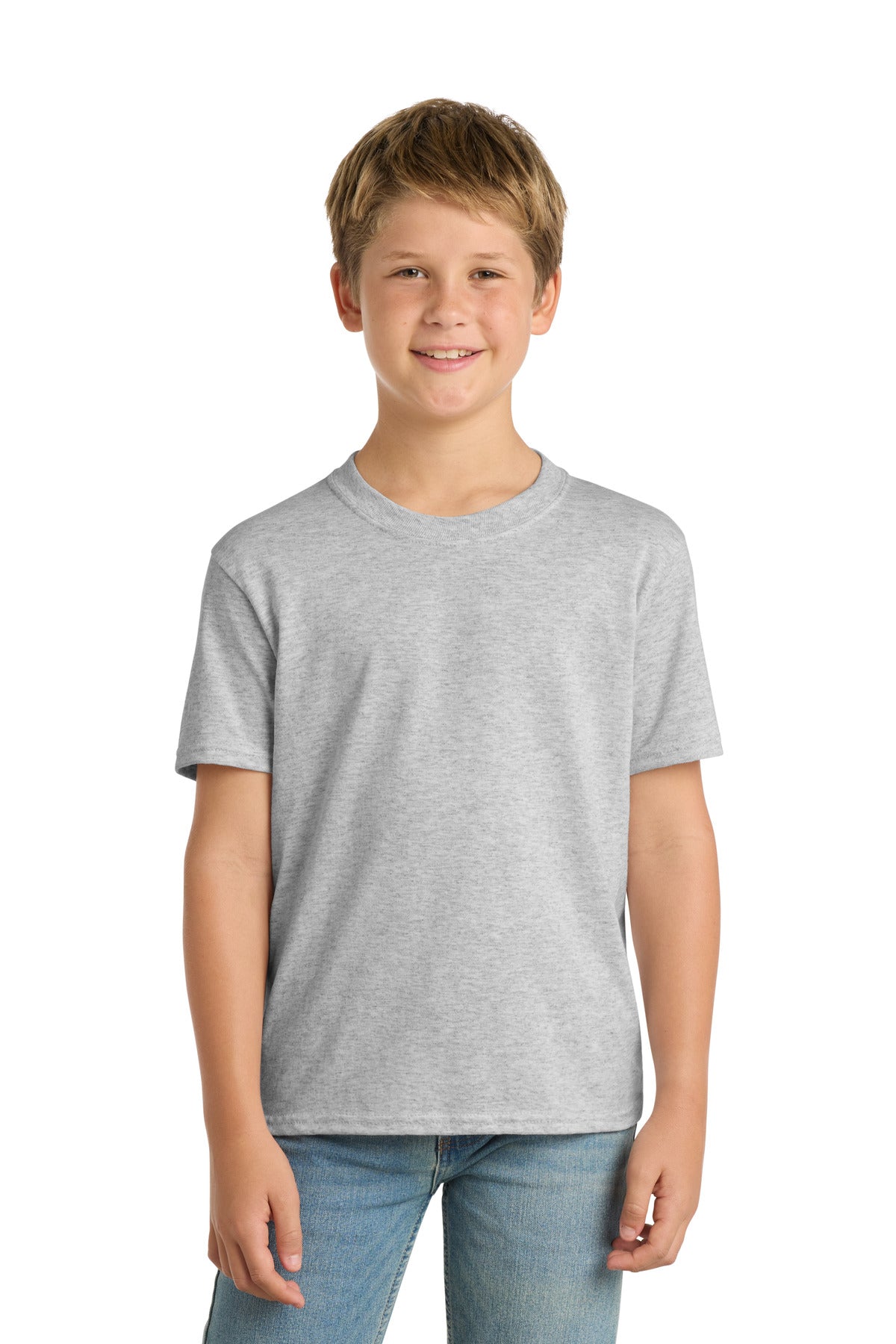 Custom Ash Youth Core Blend Tee PC55Y, personalized by SanCanDo Swag in Argyle, TX