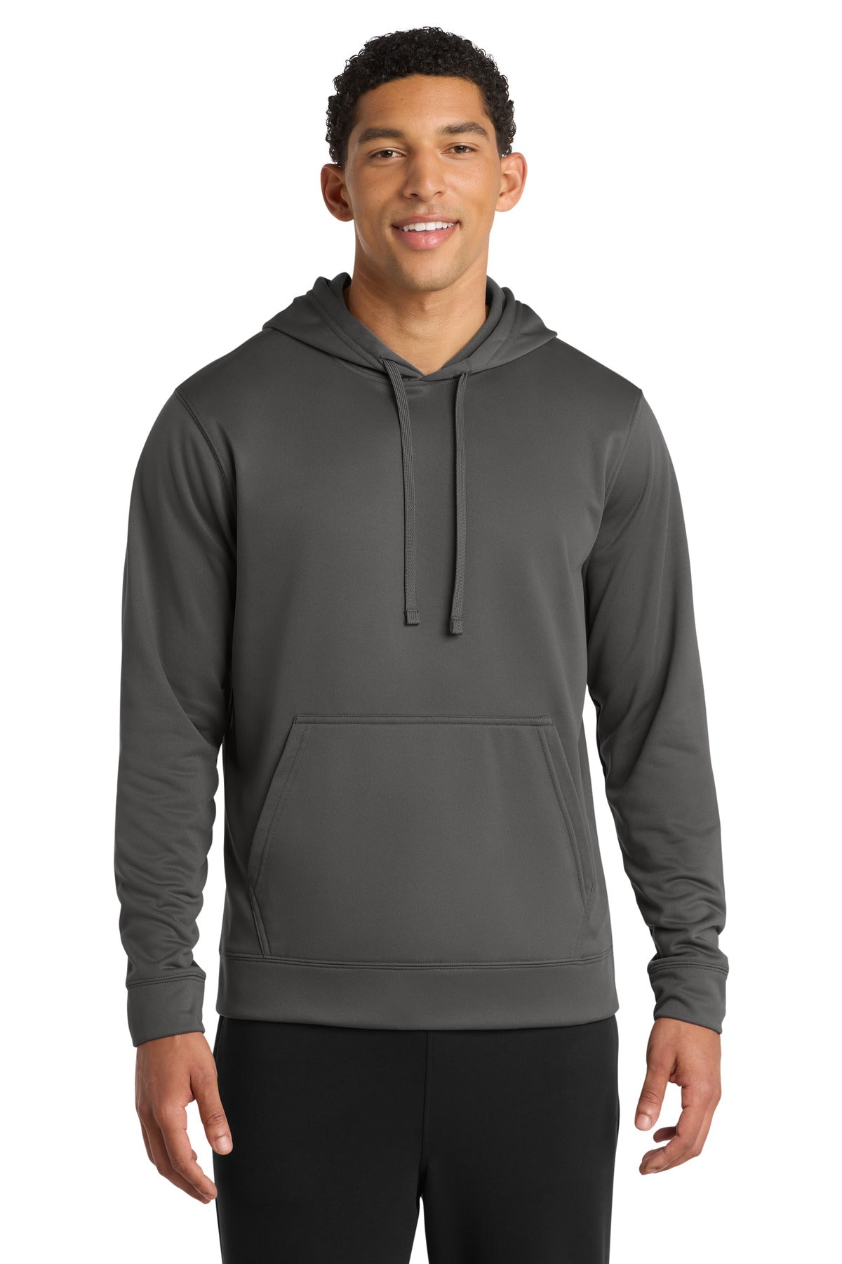 Custom Charcoal Performance Fleece Hoodie PC590H, personalized by SanCanDo Swag in Argyle, TX