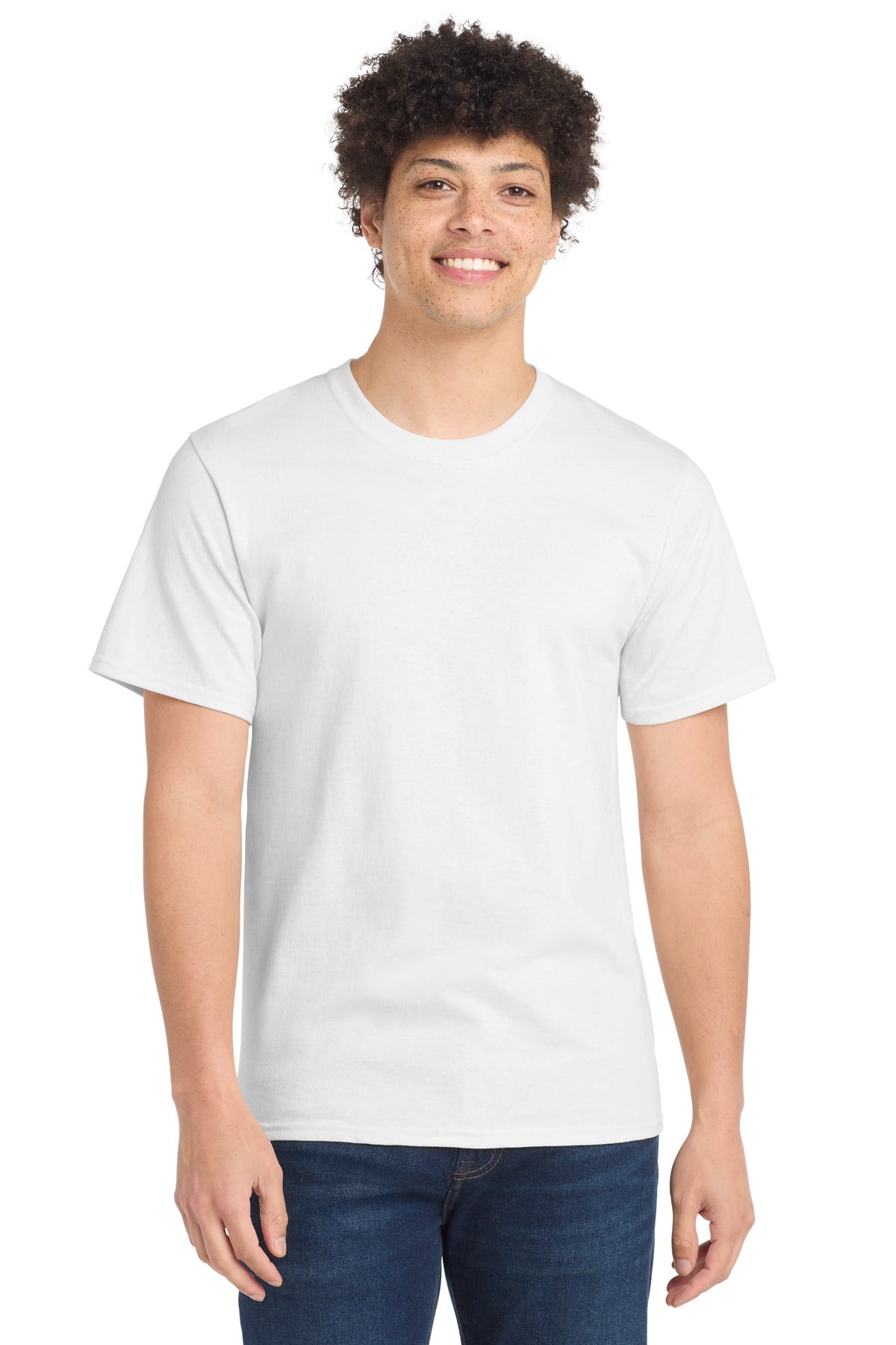 Custom Port & Company Essential Tee PC61 in White, personalized by SanCanDo Swag in Argyle, TX
