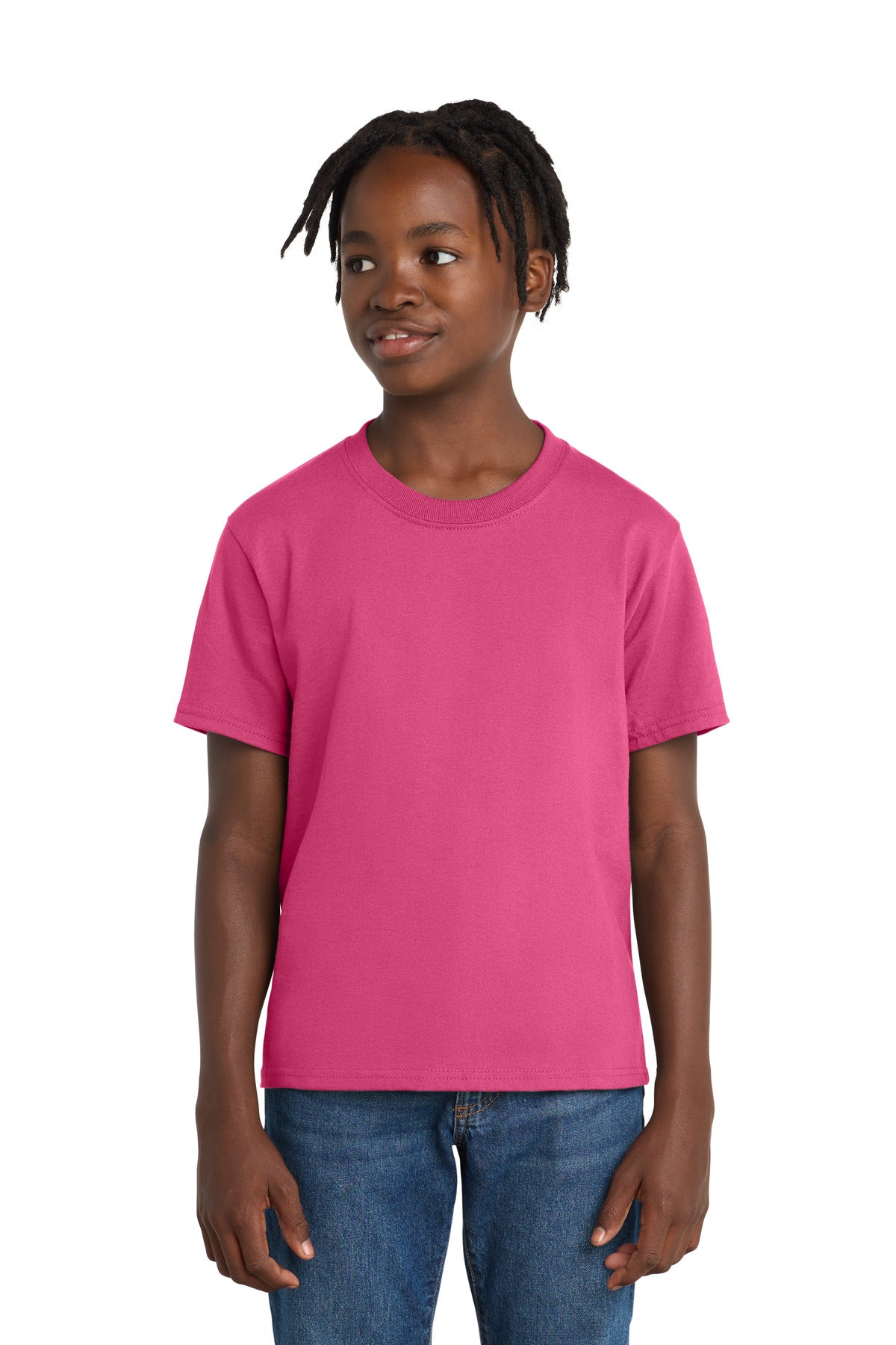 Custom Sangria Youth Essential Tee PC61Y, personalized by SanCanDo Swag in Argyle, TX